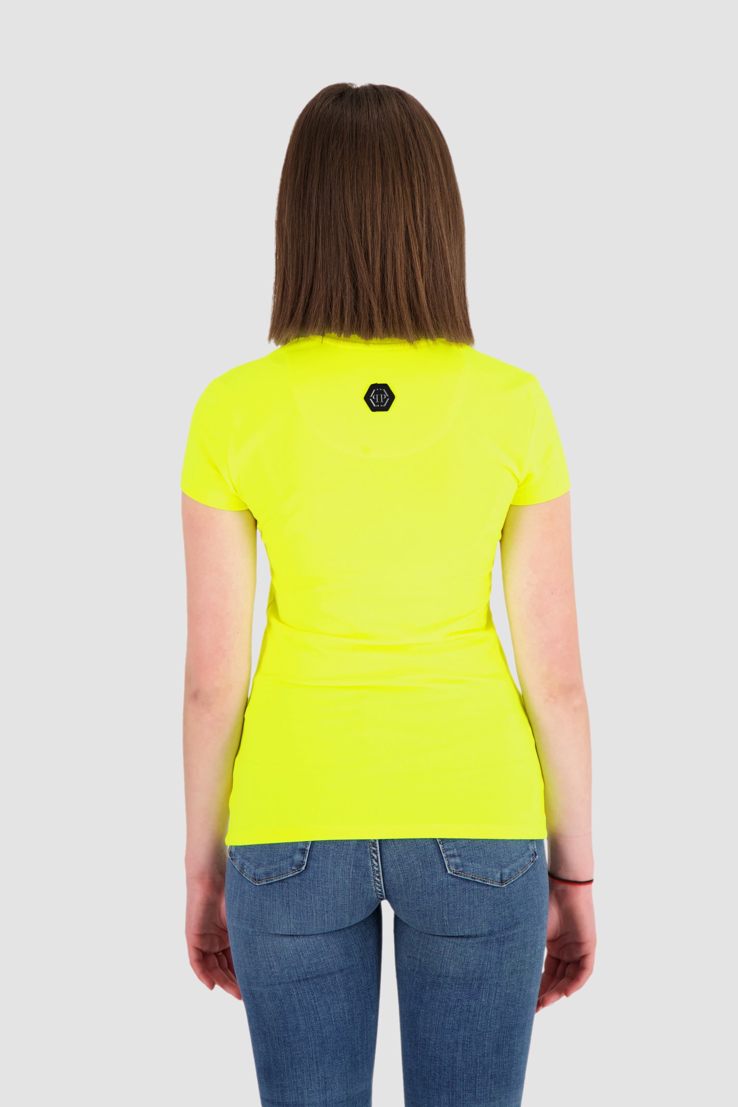 Philipp Plein Yellow Round Neck SS Teddy Bear T-Shirt