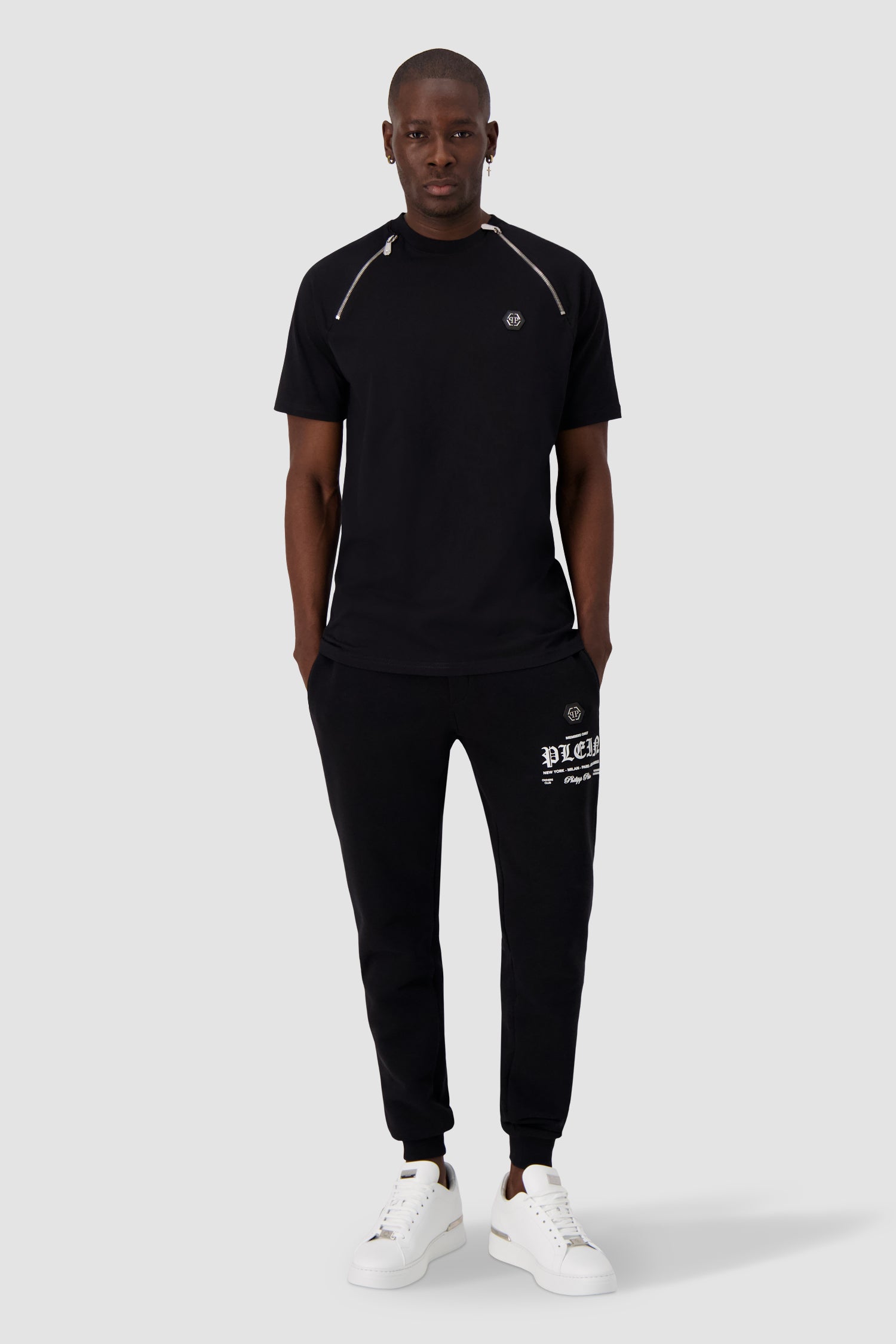 Philipp Plein Black Round Neck SS T-Shirt