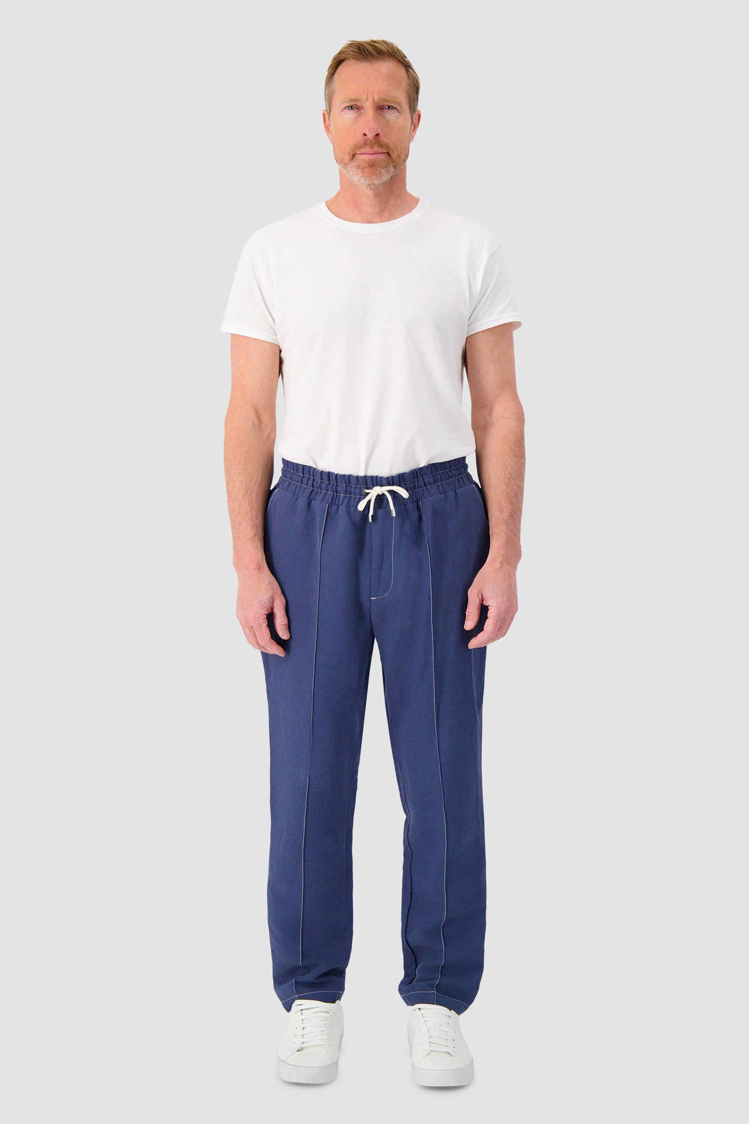 Pantalon en lin Hettabretz - MARINE