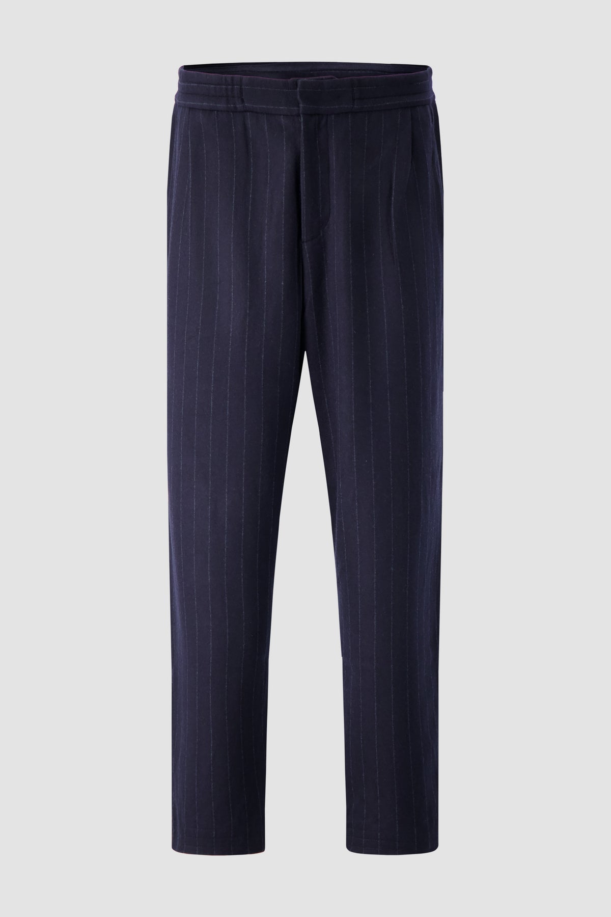 Sease Navy Virgin Wool Pinstripe Joggers