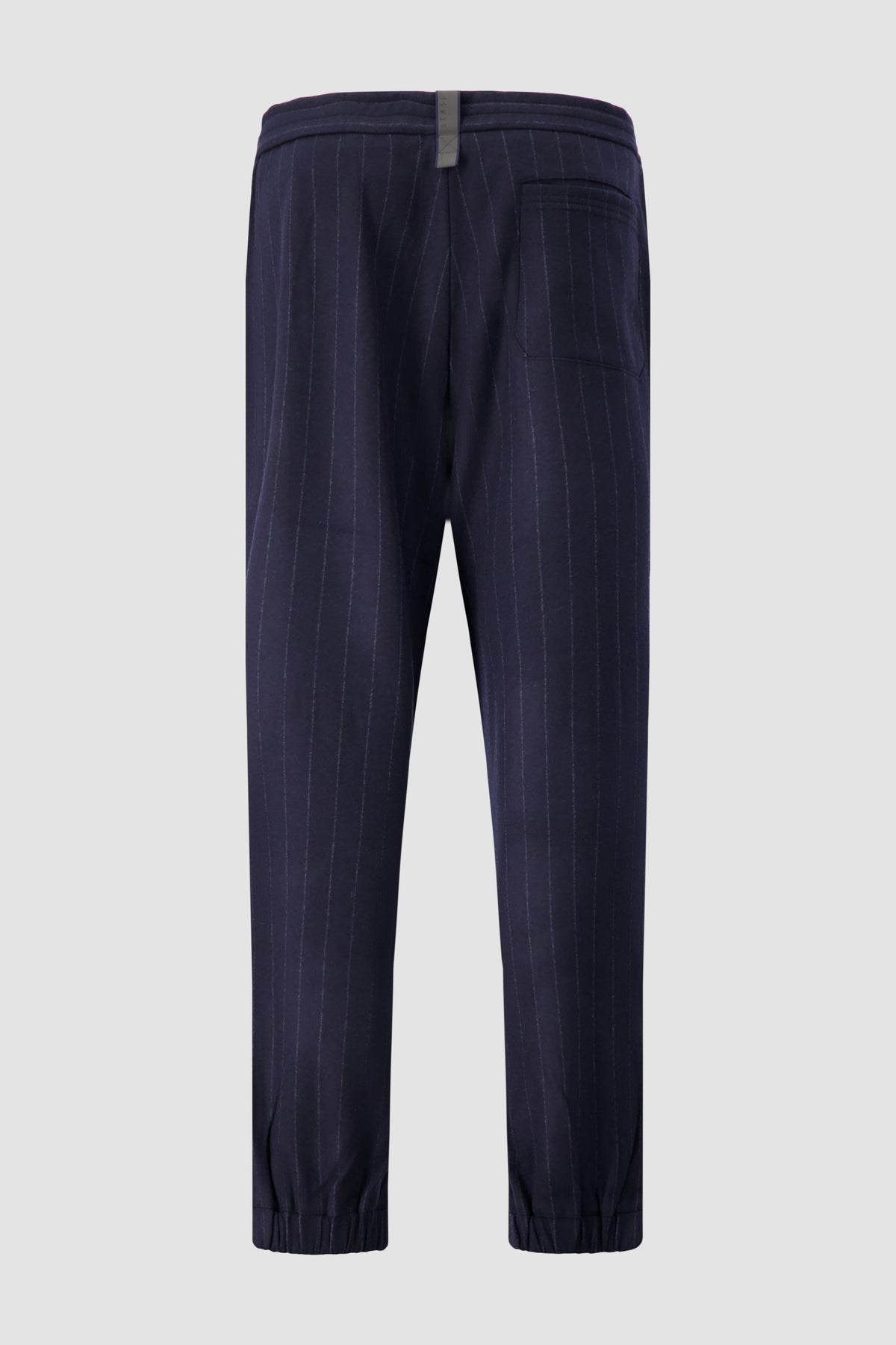 Sease Navy Virgin Wool Pinstripe Joggers