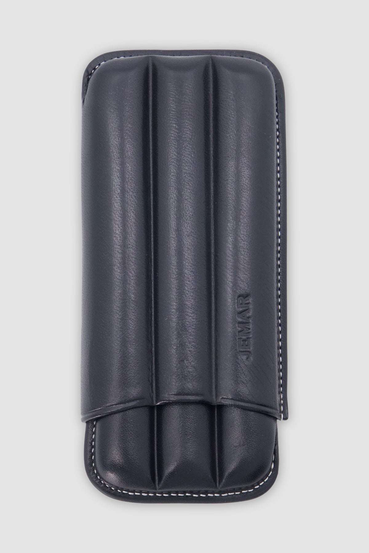 Jemar Black Triple Leather Cigar Case