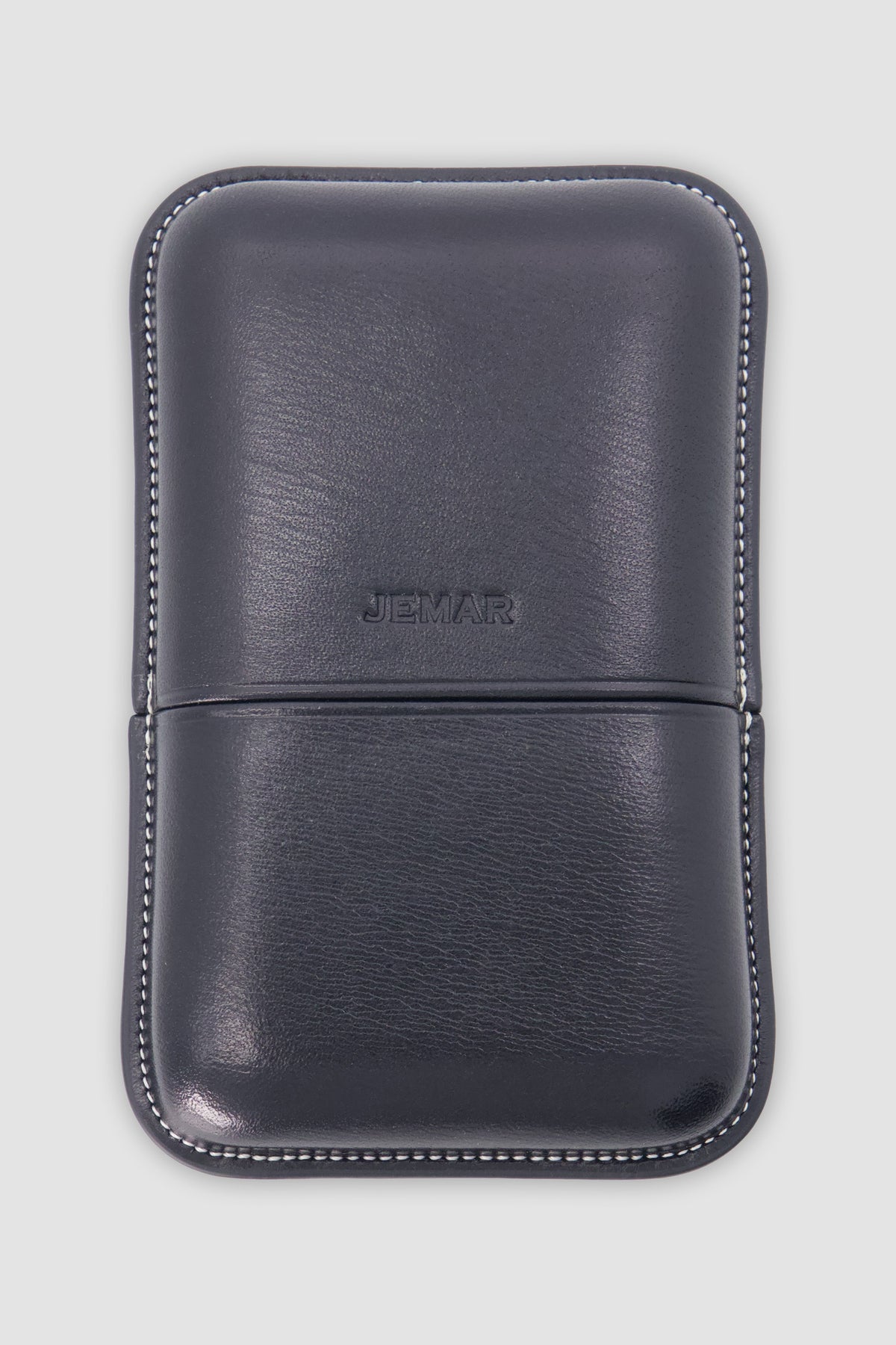 Jemar Black Triple Leather Cigar Case