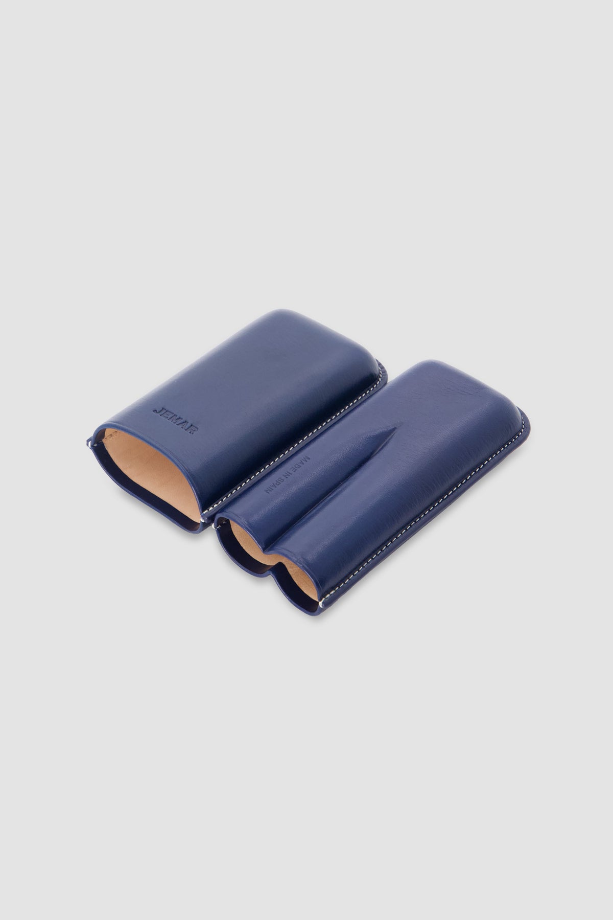 Jemar Blue Leather Cigar Case