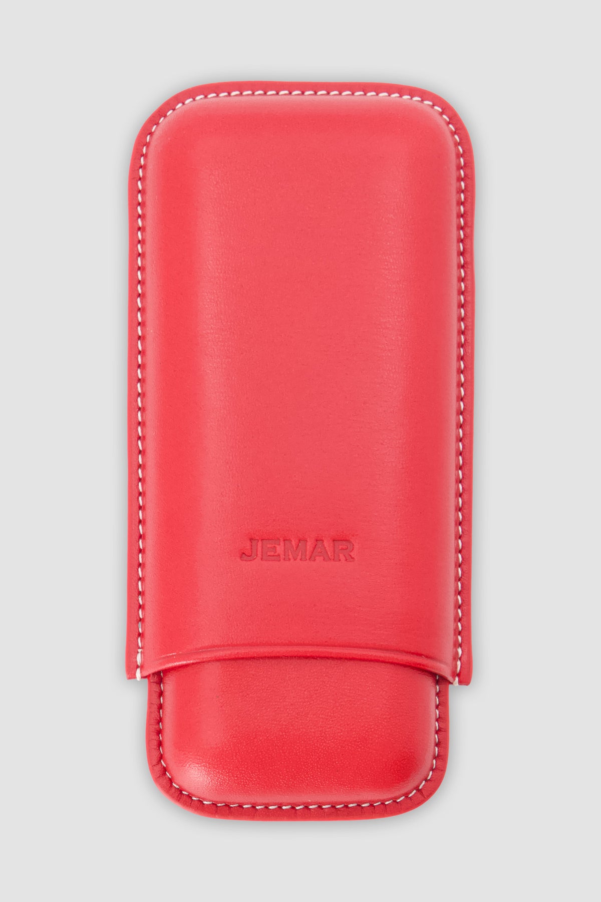 Jemar Red Leather Cigar Case