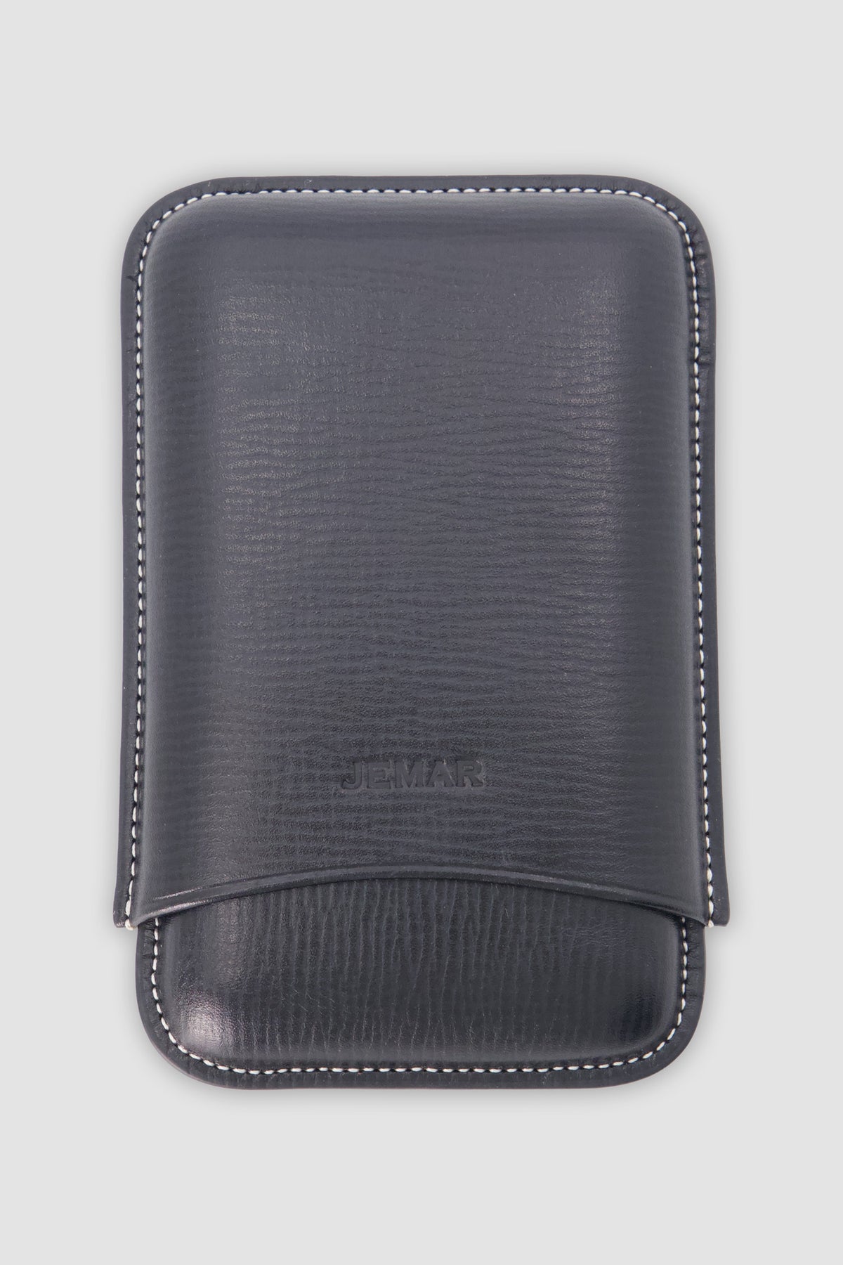 Jemar Black Triple Leather Cigar Case