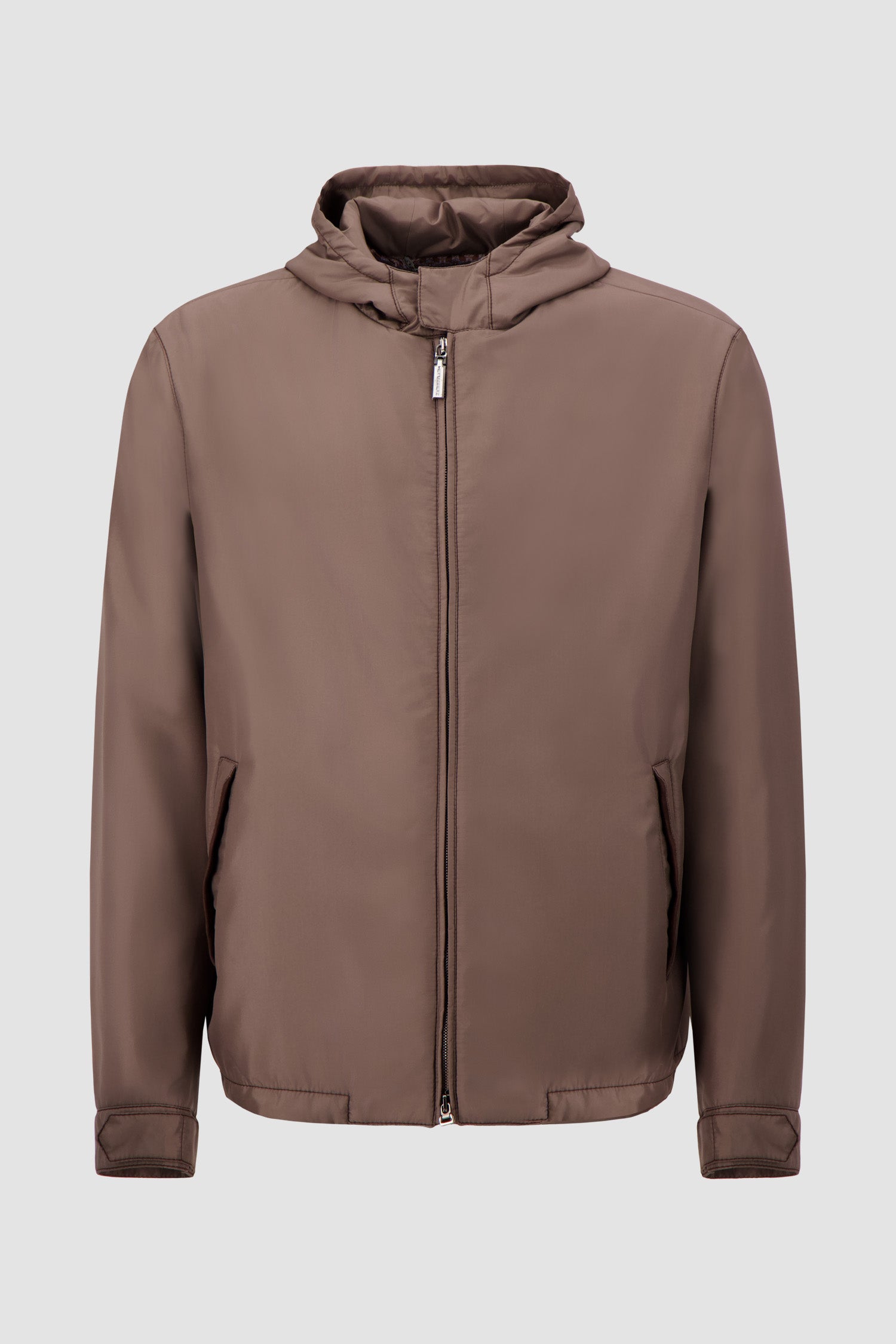 Hettabretz Brown Hooded Technical Jacket