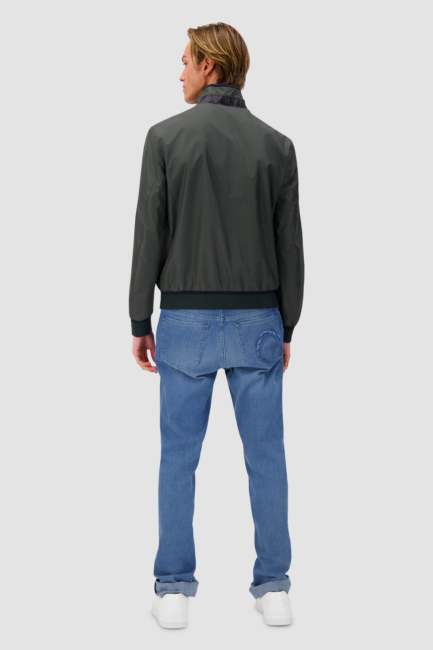 Blouson Hettabretz en soie avec caïman