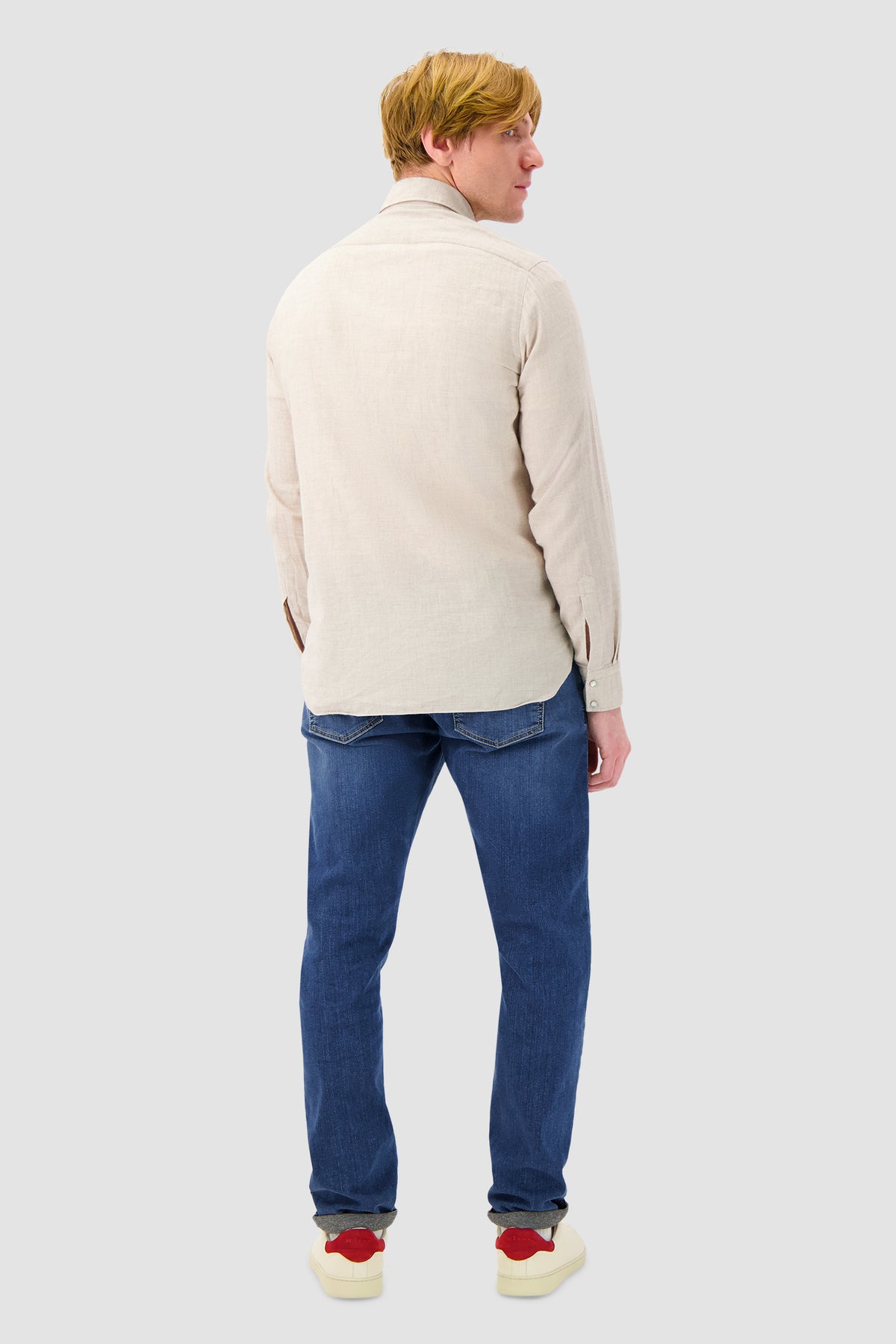 Luigi Borrelli Beige Cotton Shirt