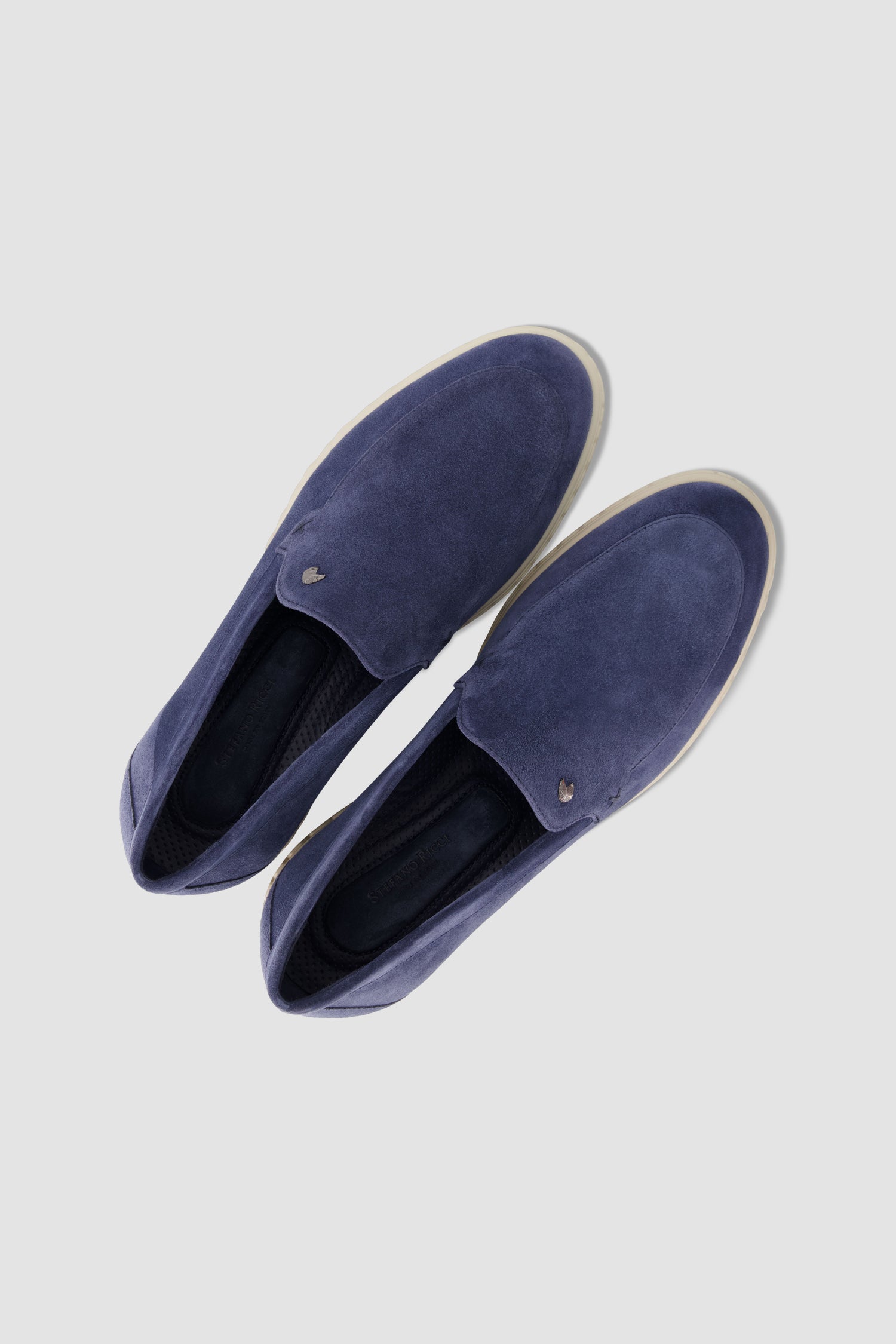 Mocassins en suède Stefano Ricci marine