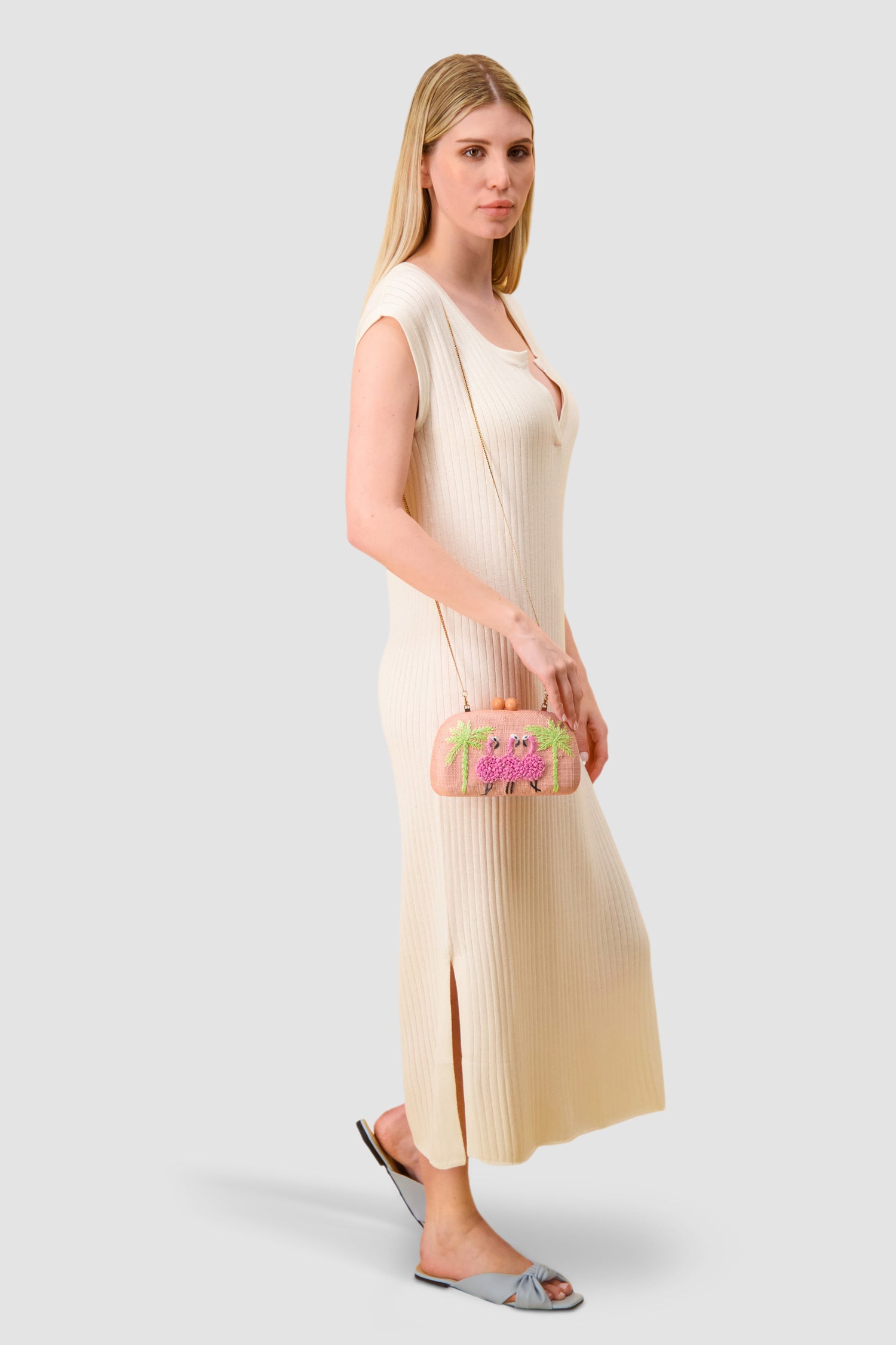Serpui Peach Mia Flamingo Bag