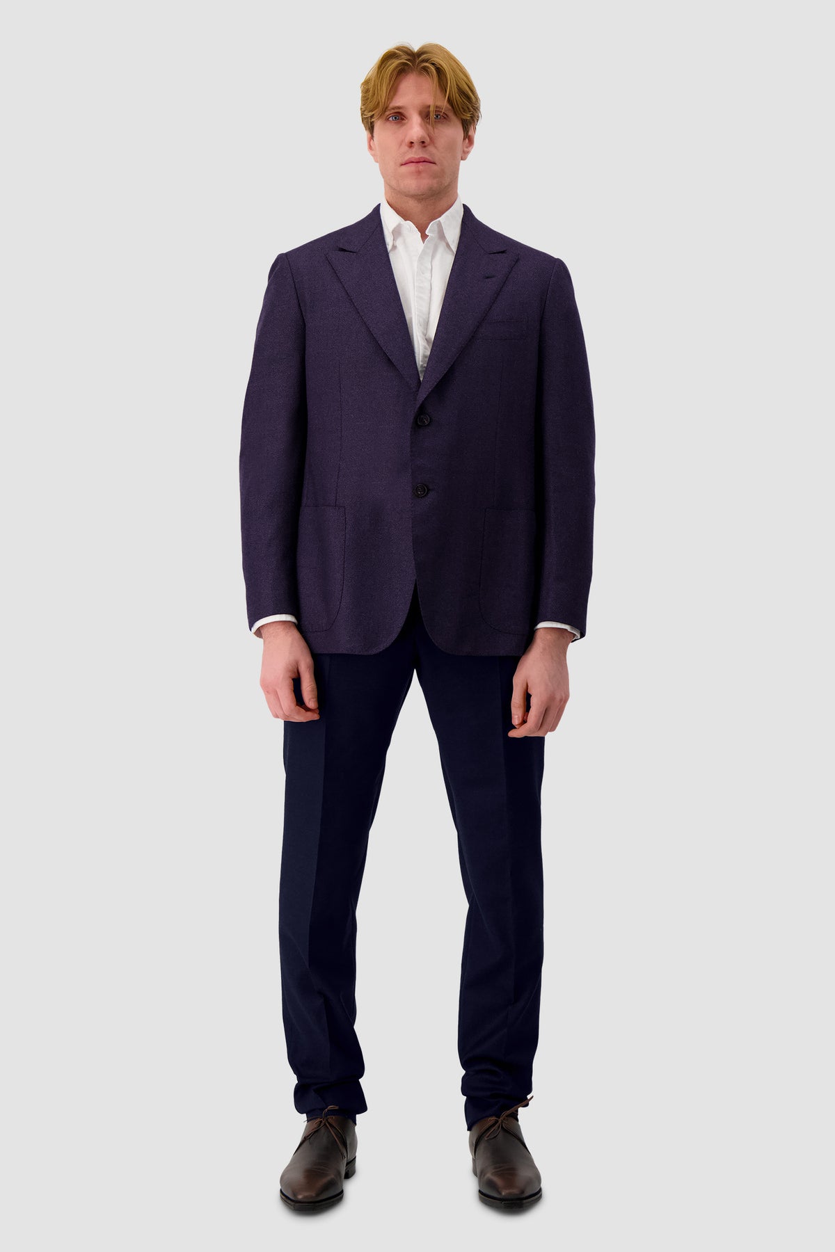 Sartorio Navy Wool/Silk Blazer