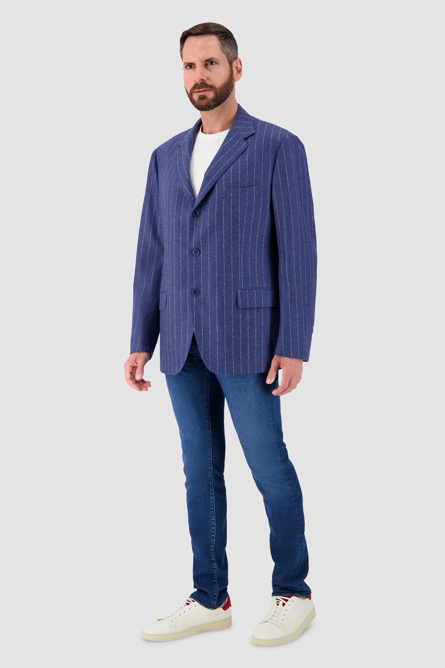 Sartorio Blue Pinstripe Blazer