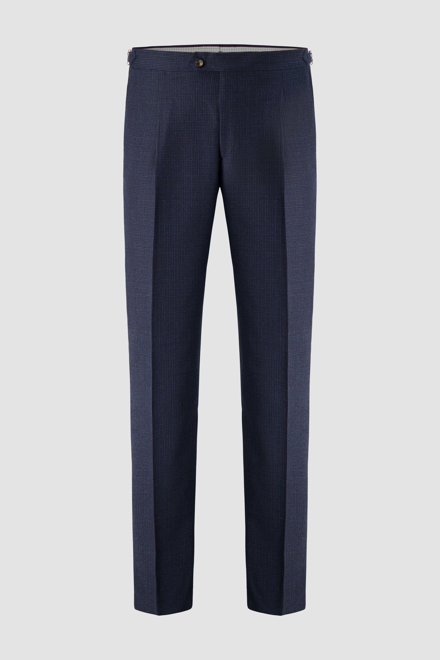 Luigi Borrelli Navy Wool Micro Houndstooth Suit
