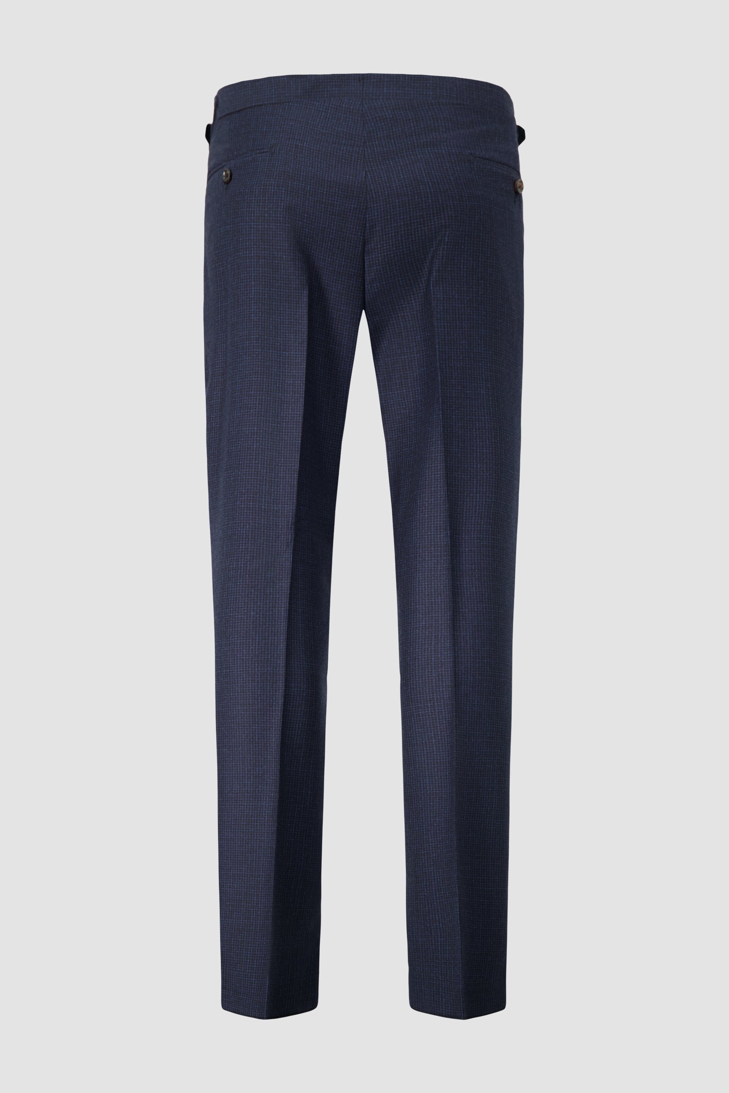 Luigi Borrelli Navy Wool Micro Houndstooth Suit