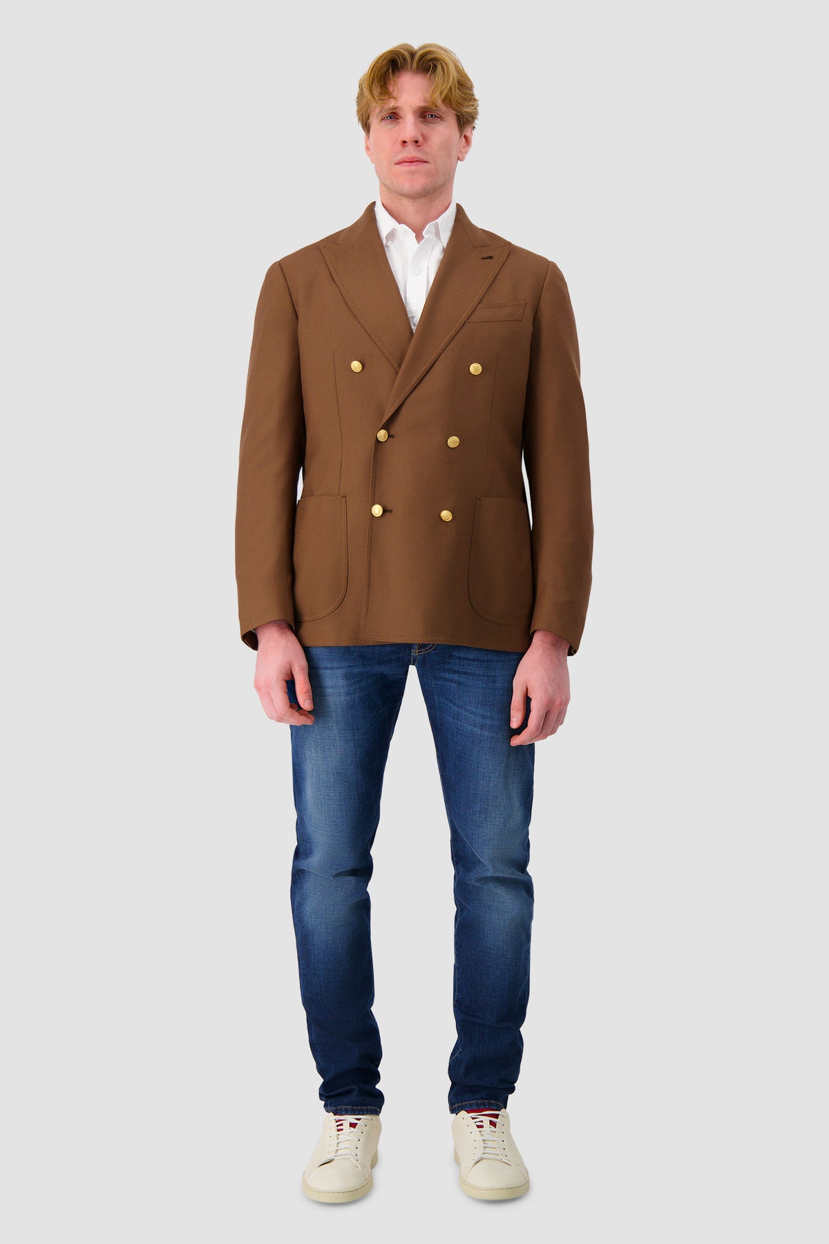 Luigi Borrelli Brown Wool/Cashmere Blazer