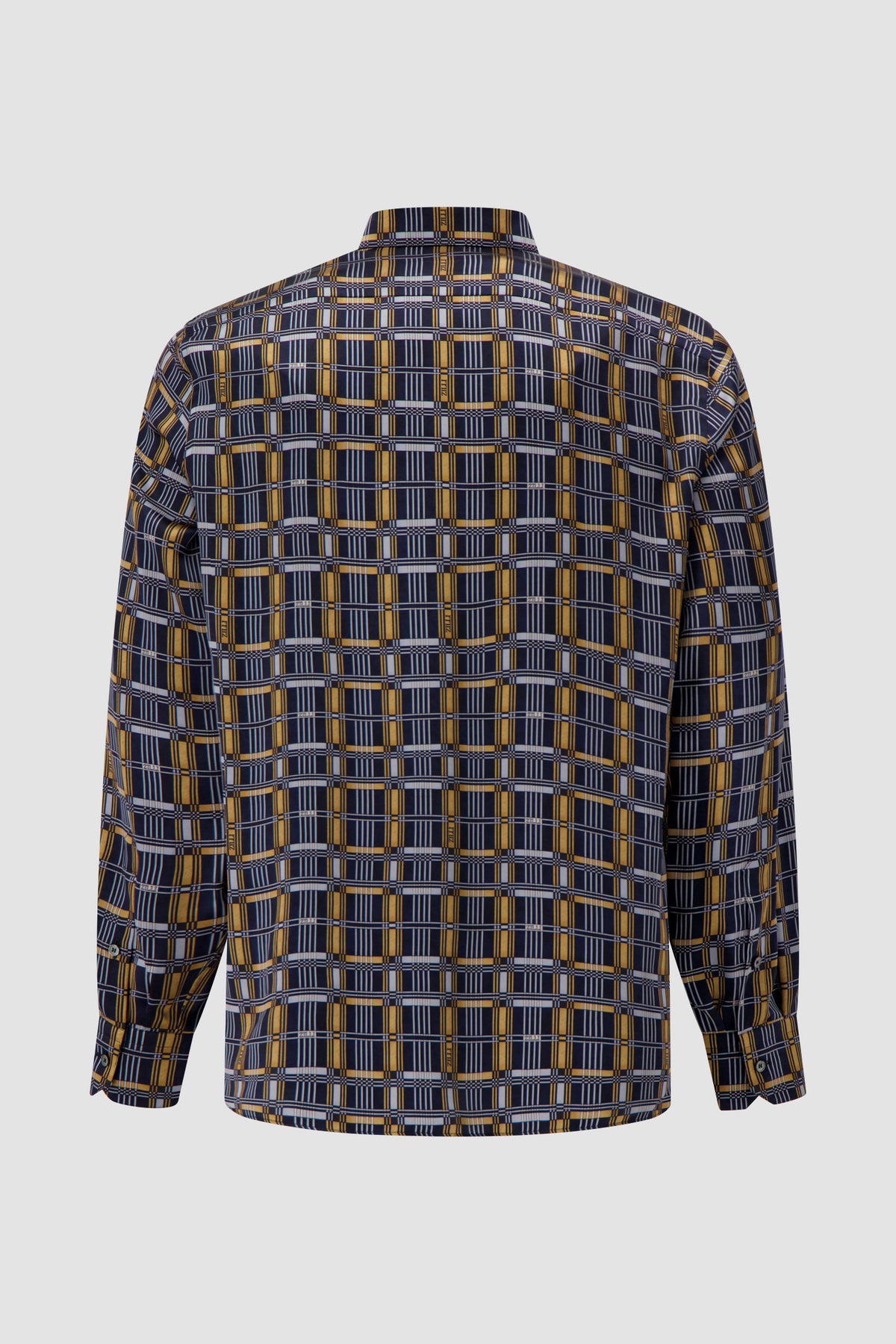 Zilli Navy Print Silk Dress Shirt