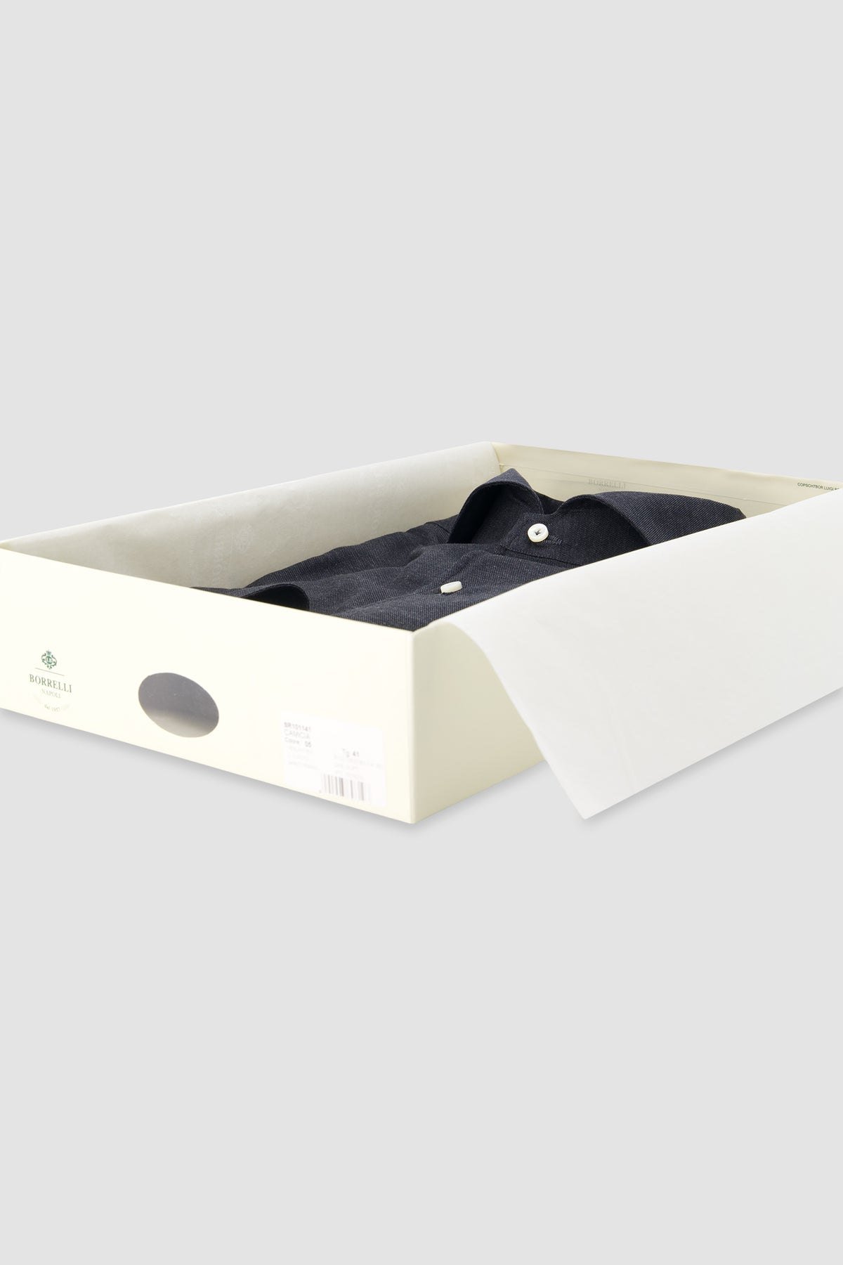 Luigi Borrelli Charcoal Cotton Shirt