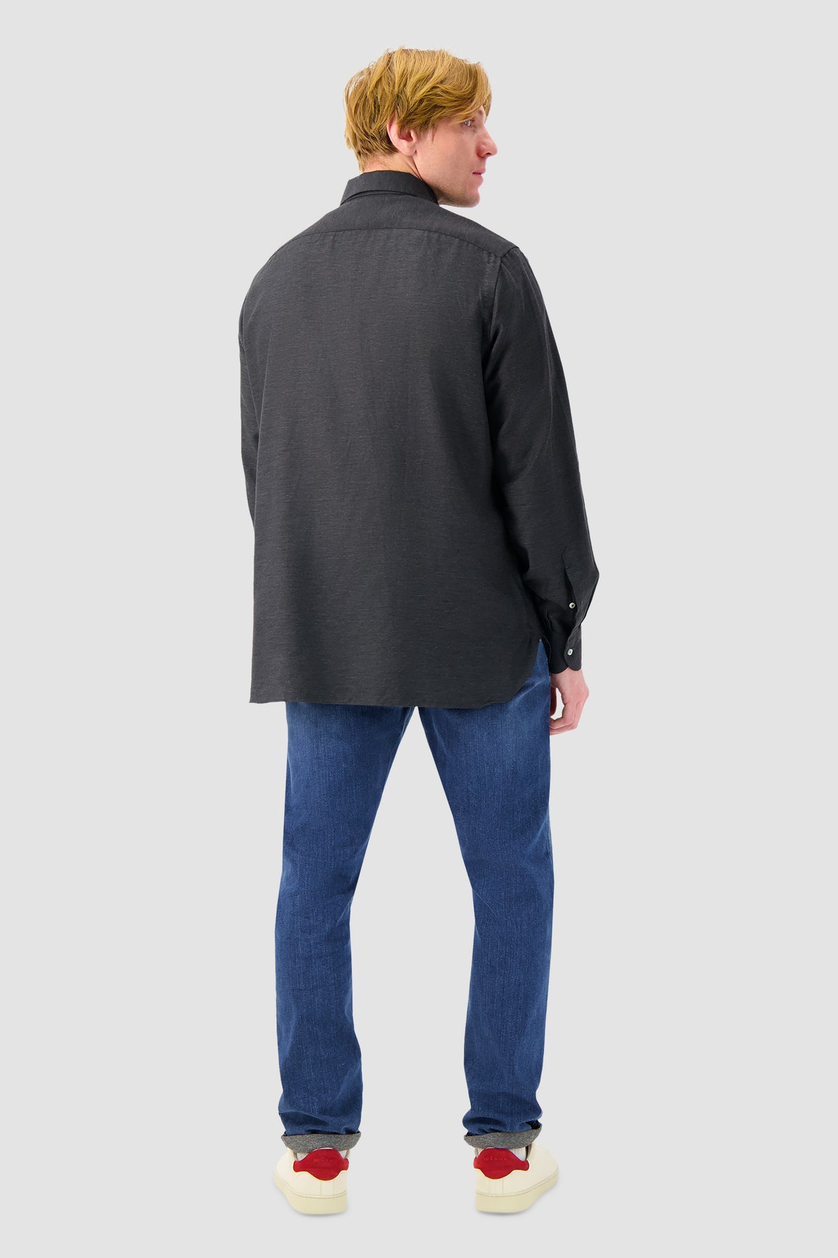 Luigi Borrelli Charcoal Cotton Shirt