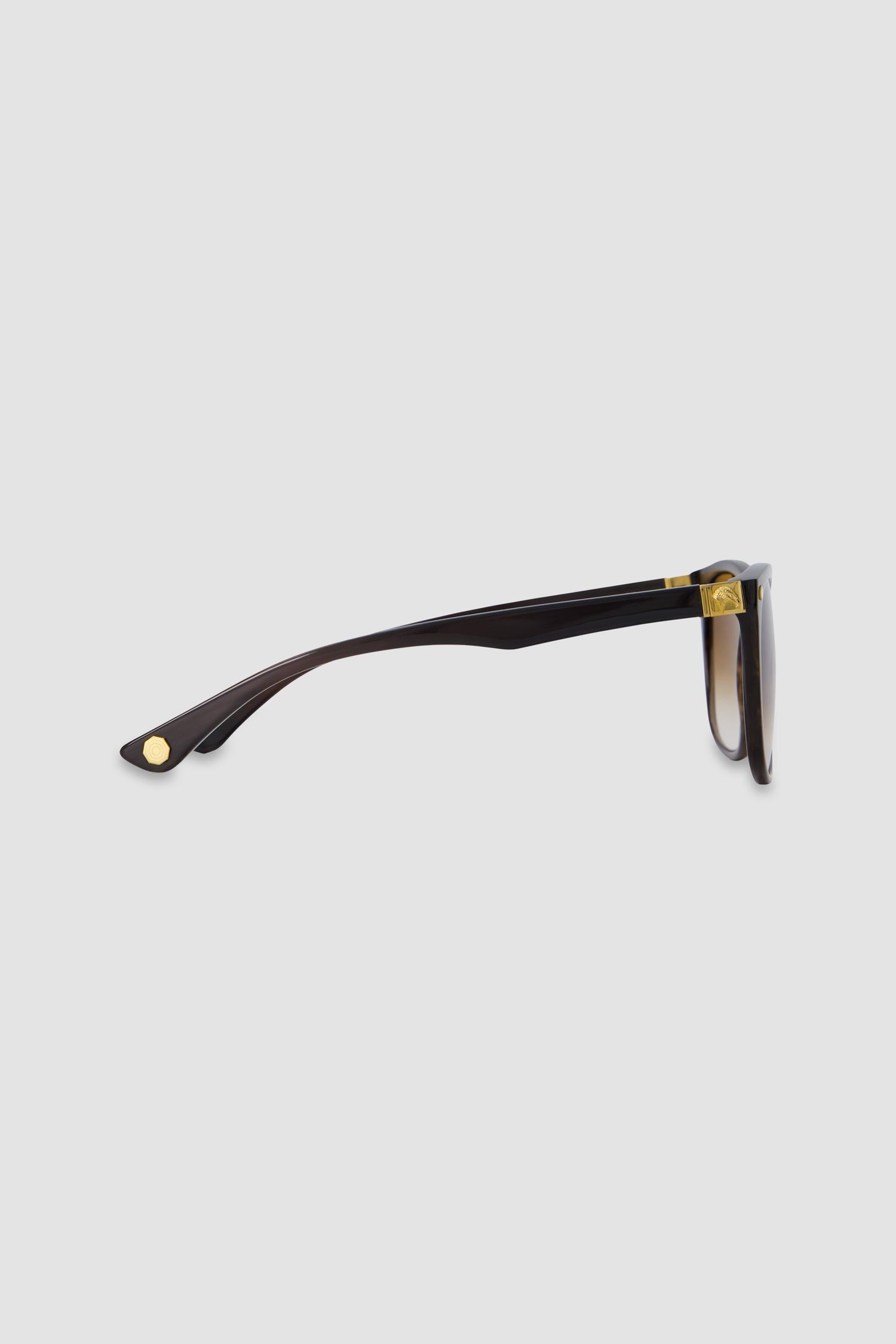 Stefano Ricci Black Buffalo Horn Gold Detail Sunglasses