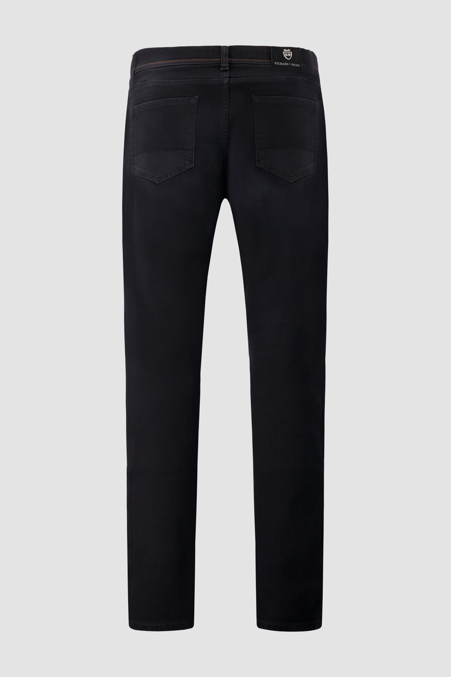 Richard J. Brown Black Denim Contrast Stitching Jeans