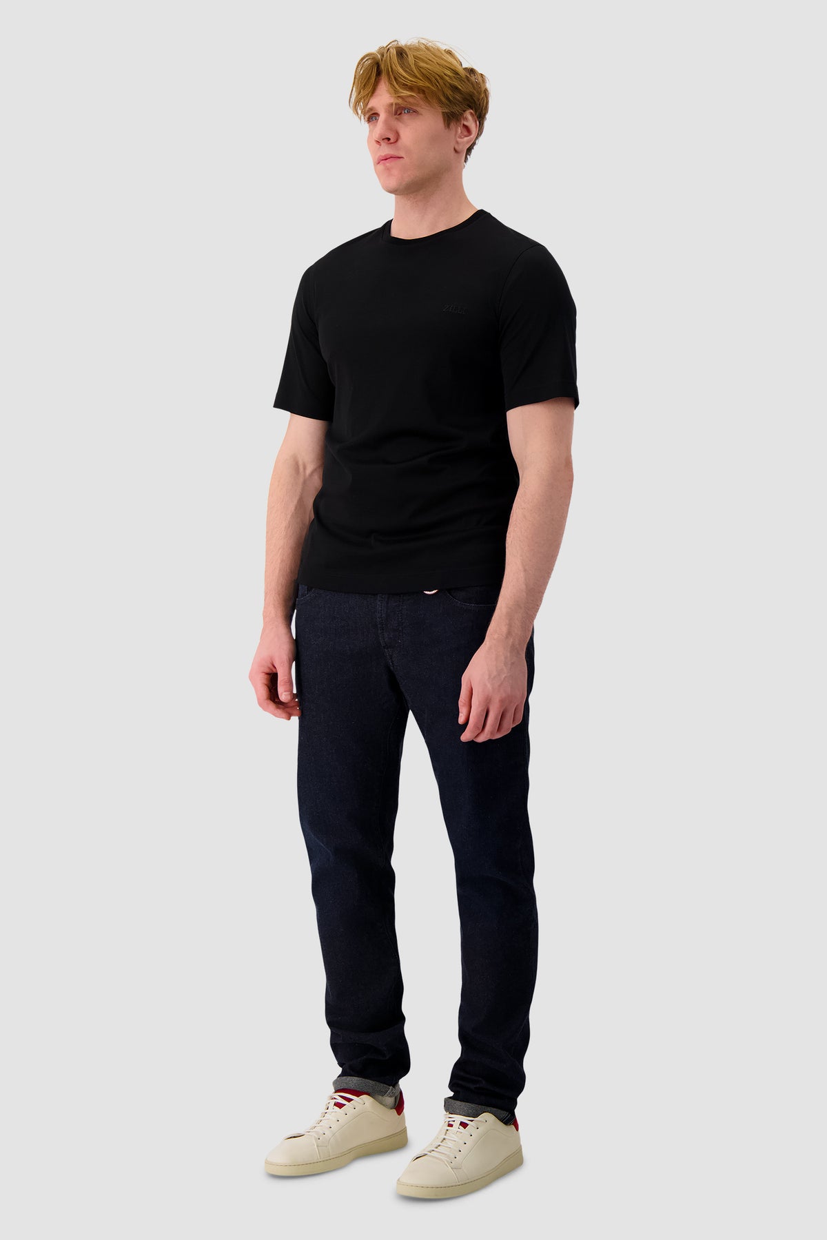 Zilli Black Cotton T-Shirt