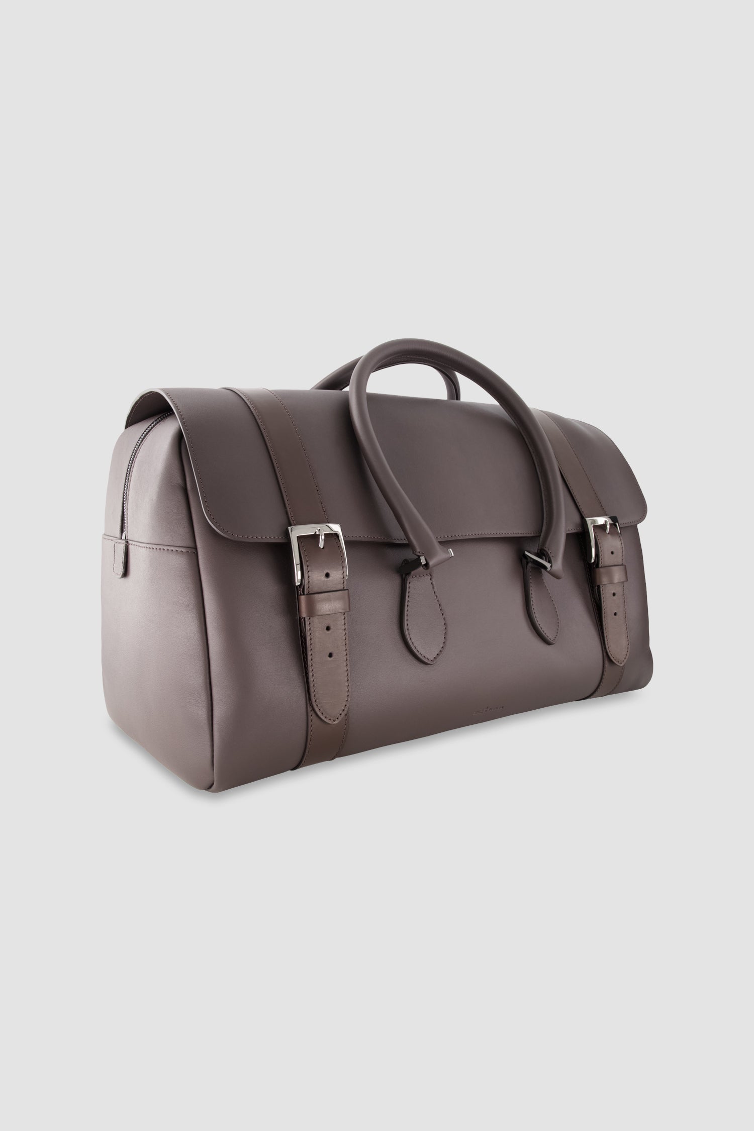 Kiton Dark Brown Calfskin Shopper Bag
