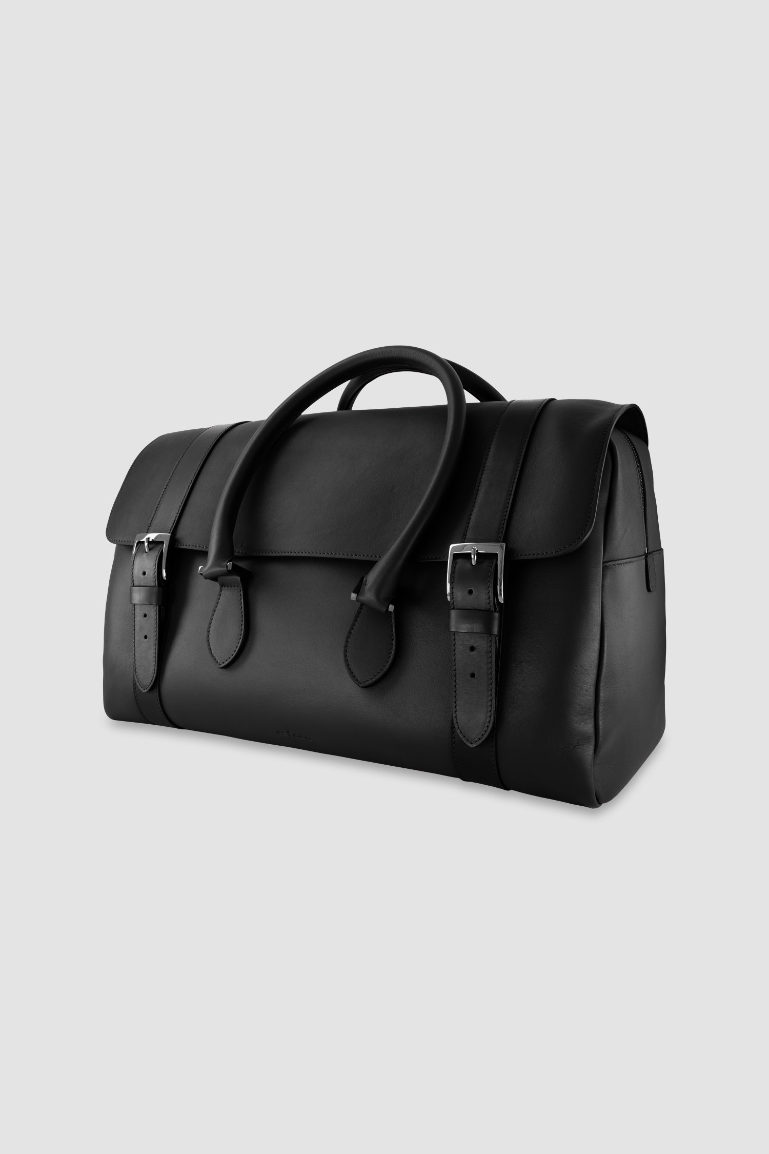 Kiton Black Calfskin Shopper Bag