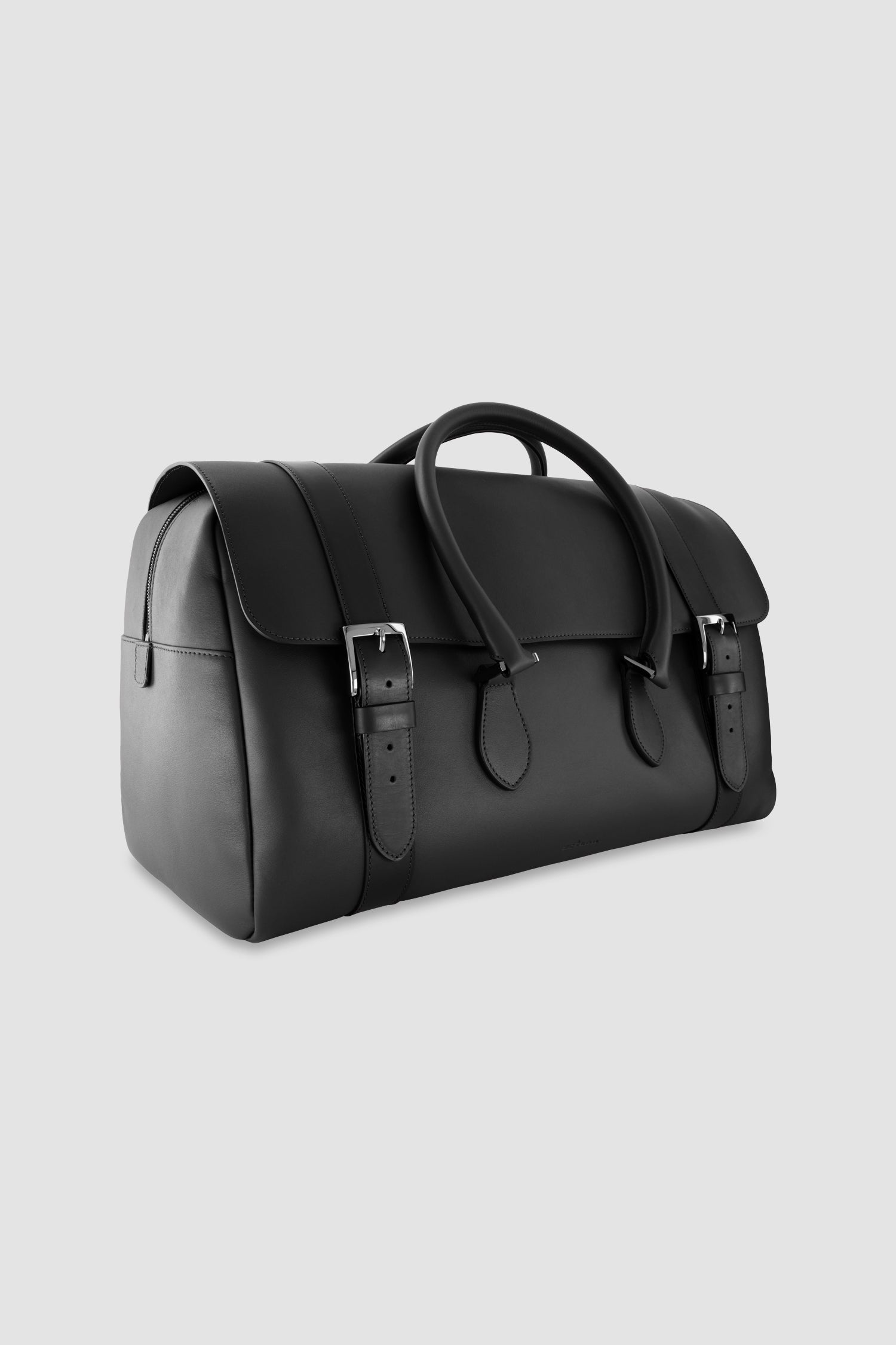 Kiton Black Calfskin Shopper Bag