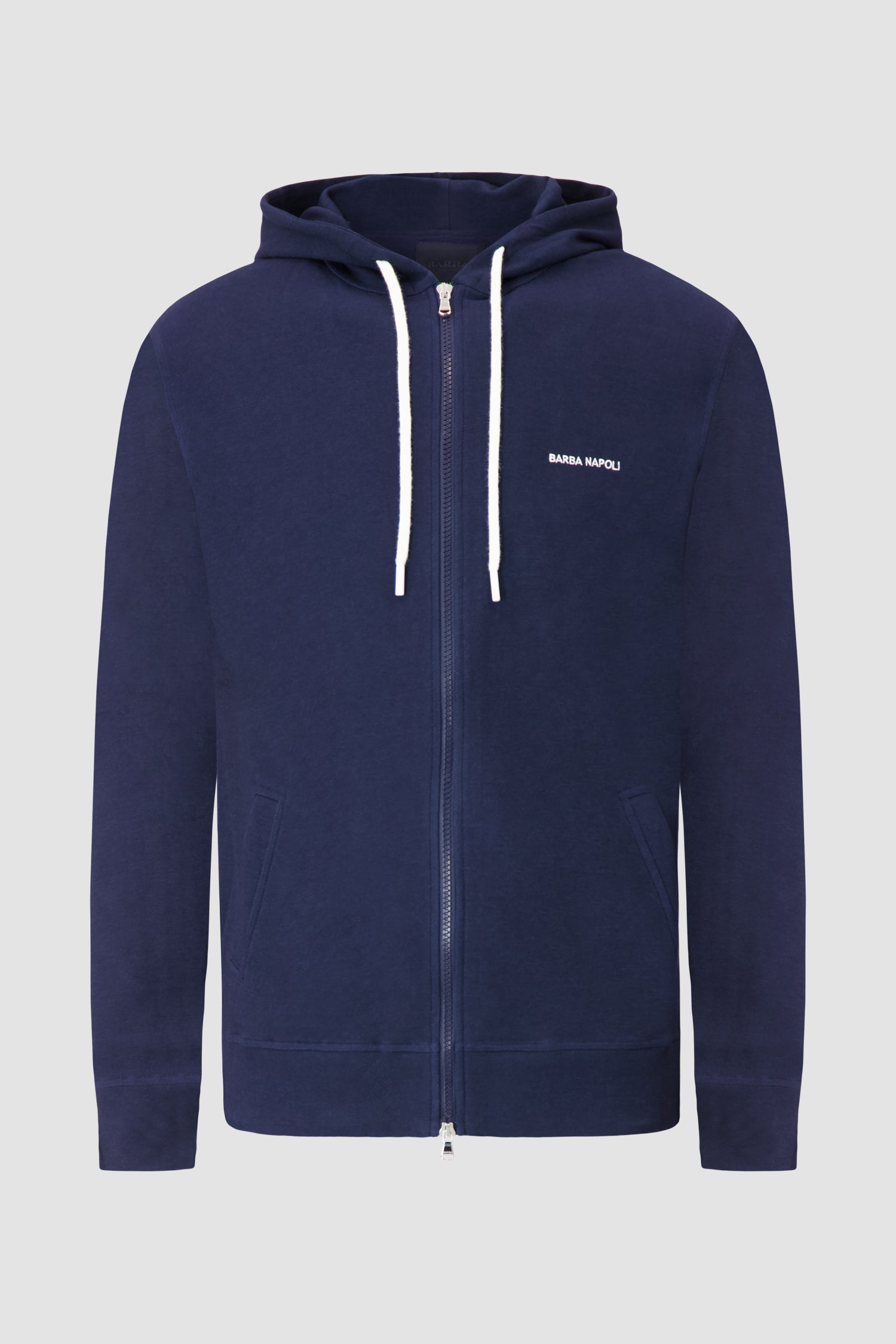 Barba Napoli Navy Zipped Hoodie