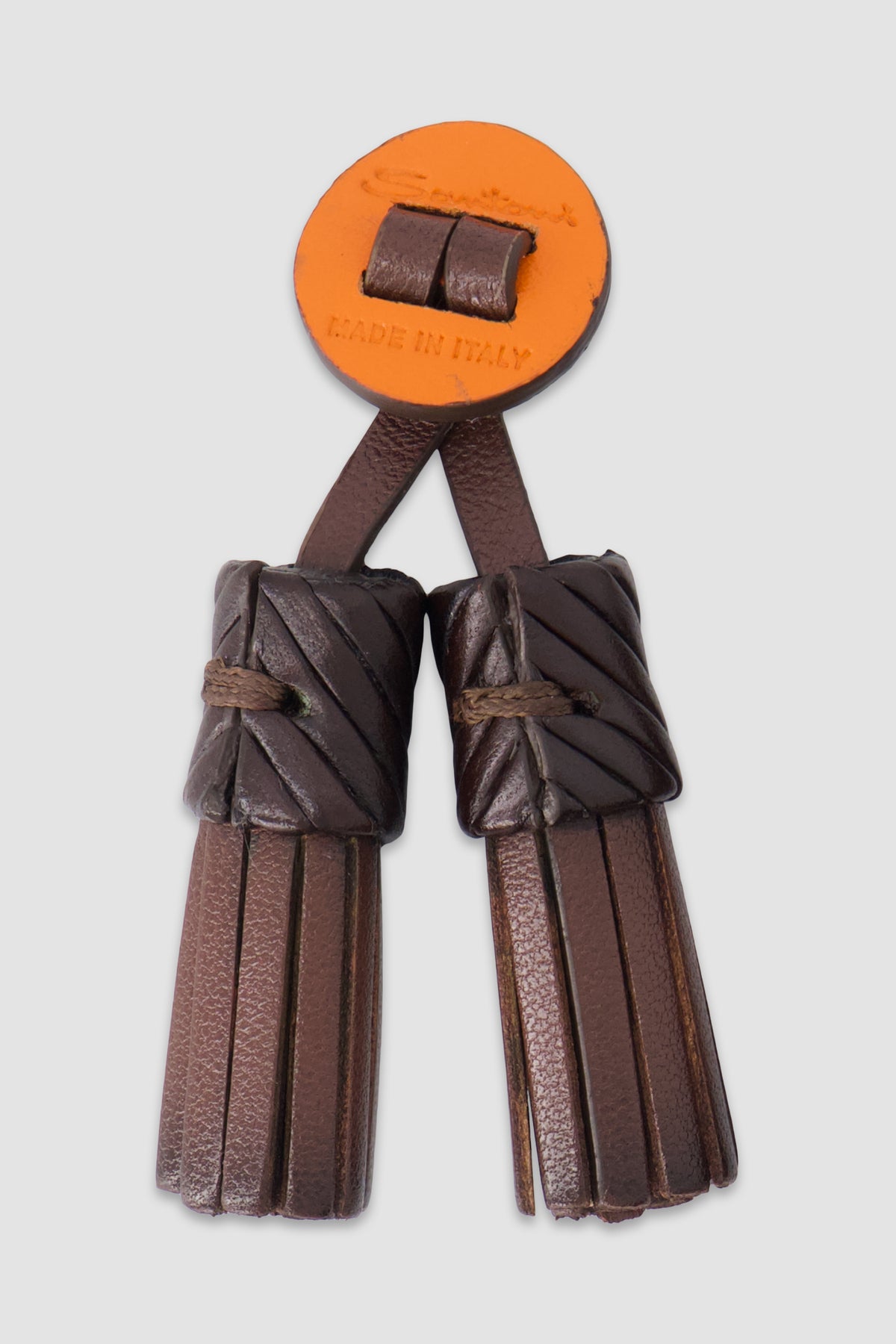 Santoni Brown Loafer Tassels