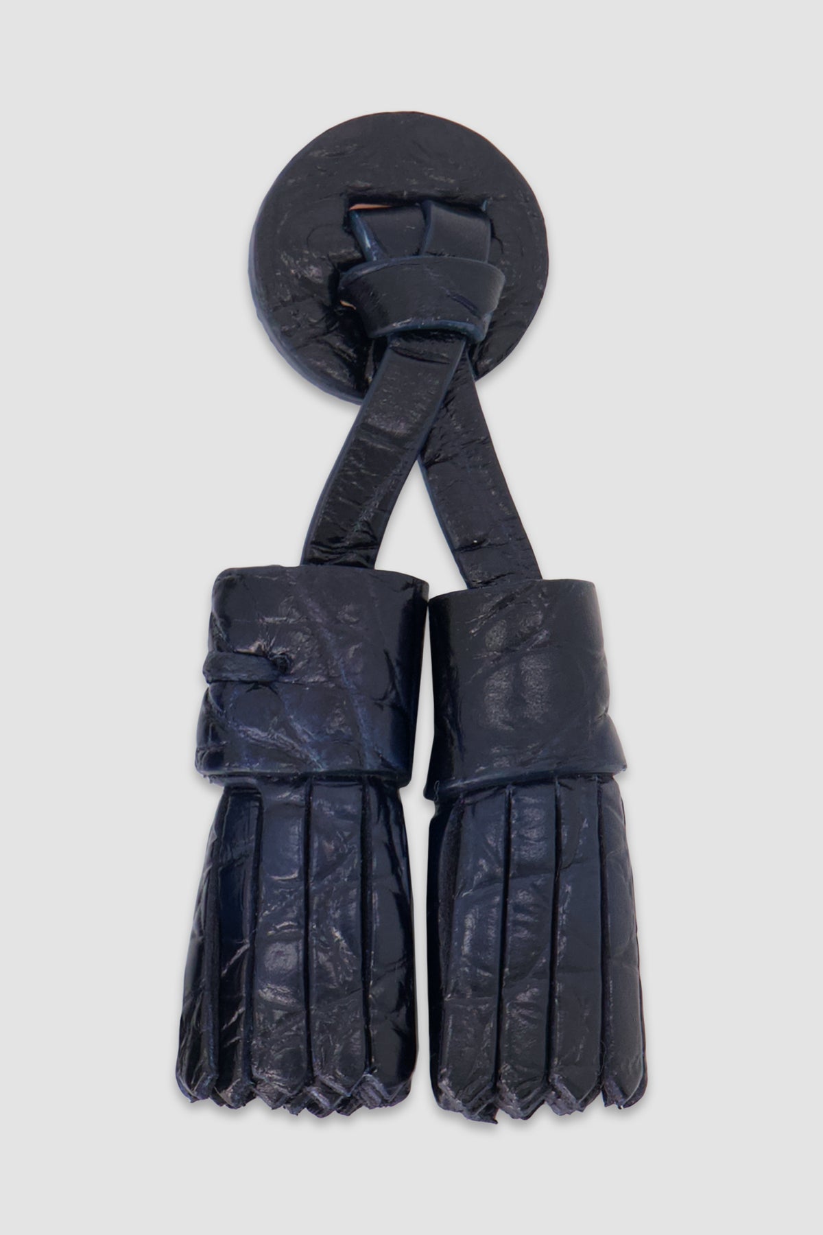 Santoni Navy Loafer Tassels