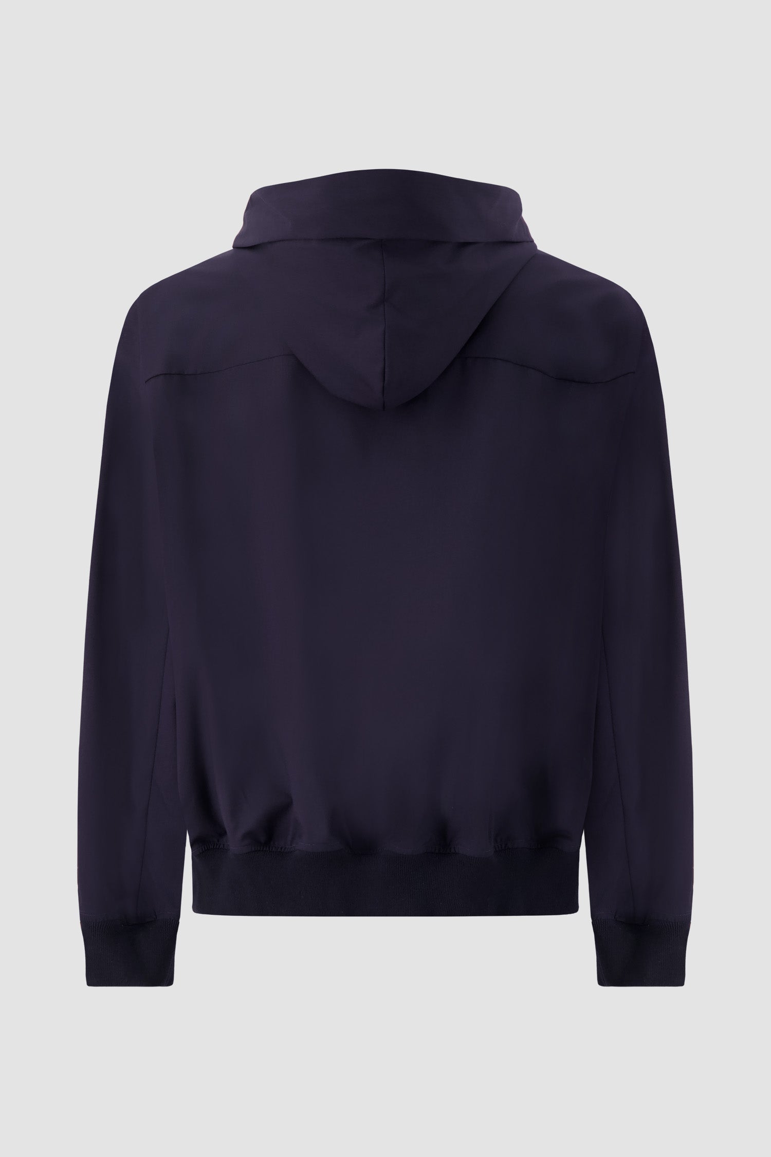 Kiton Navy Hooded Zip Bomber Jacket