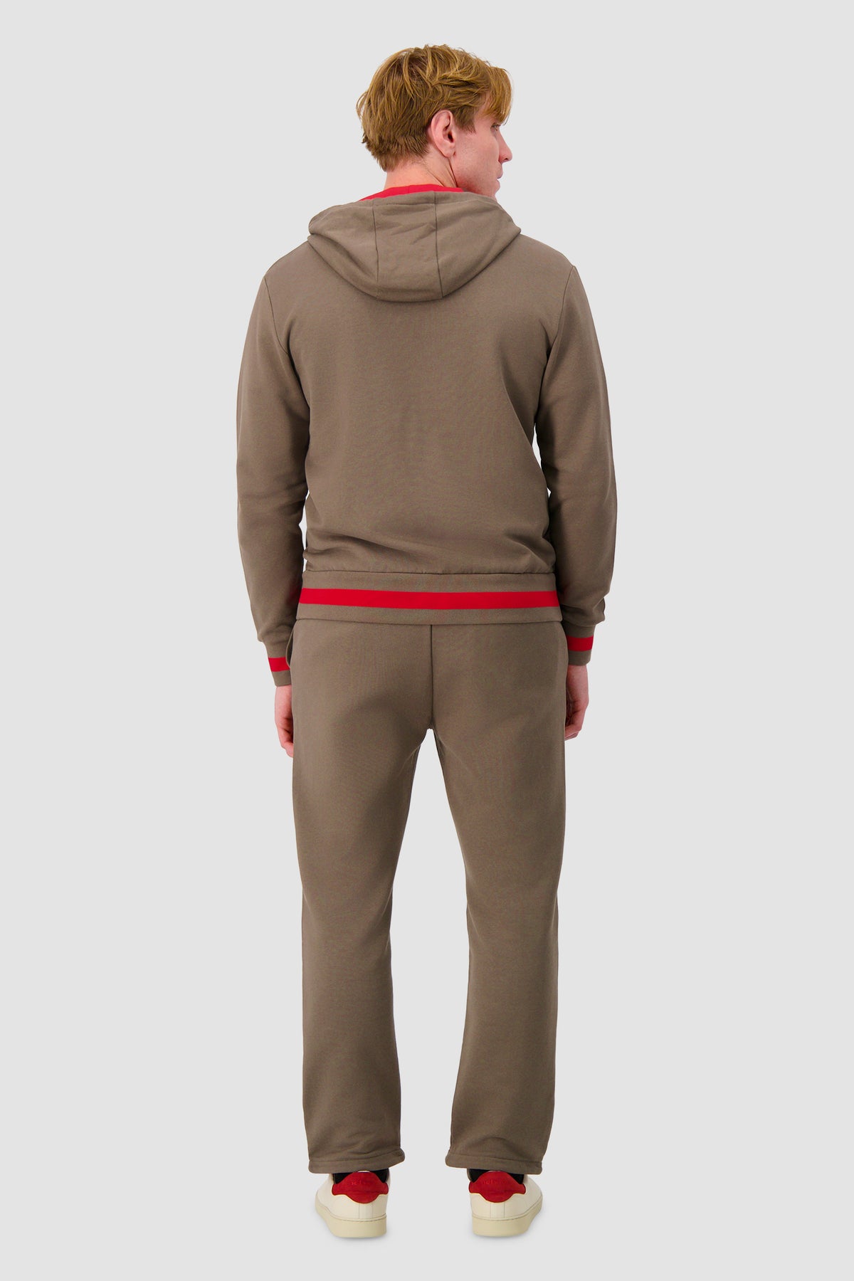 Kiton Olive Green/Red Cotton Tracksuit