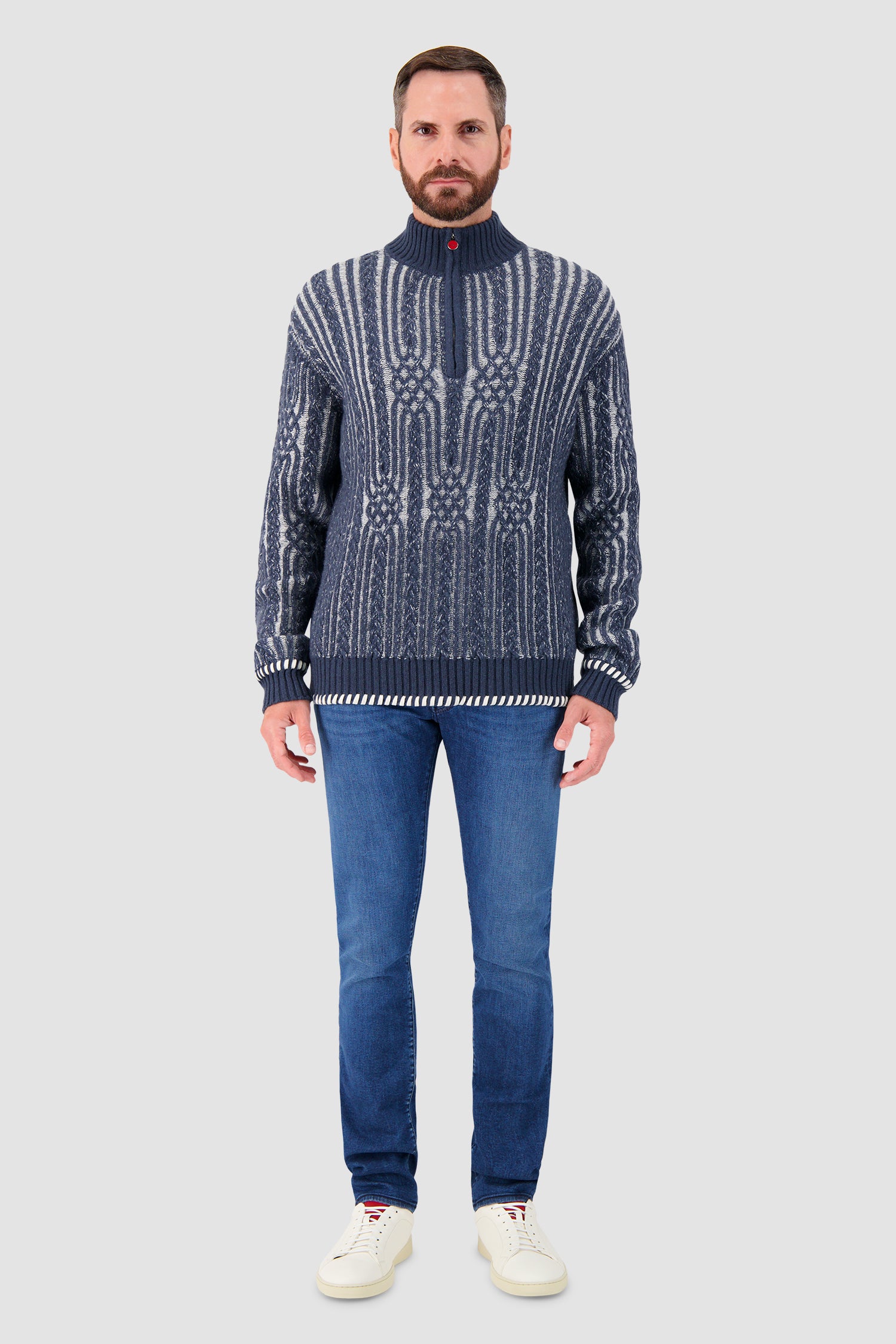 Pull en maille torsadée Kiton