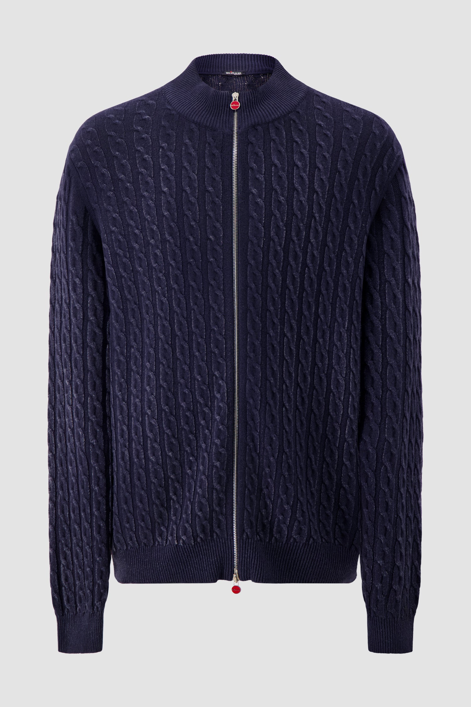 Kiton Pull Torsadé Bleu Foncé