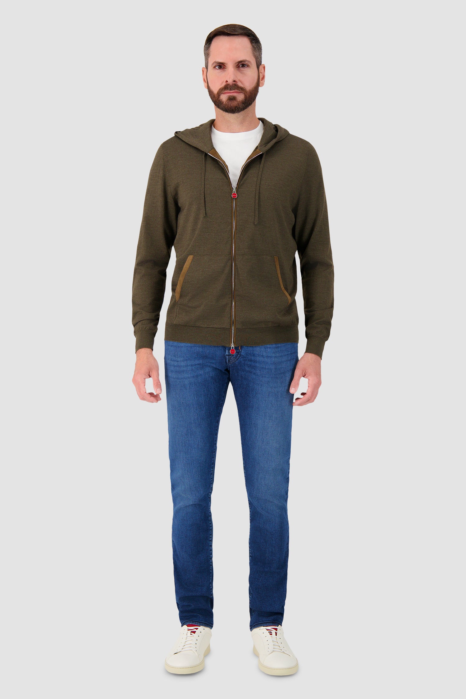 Kiton Moss Green Hoodie