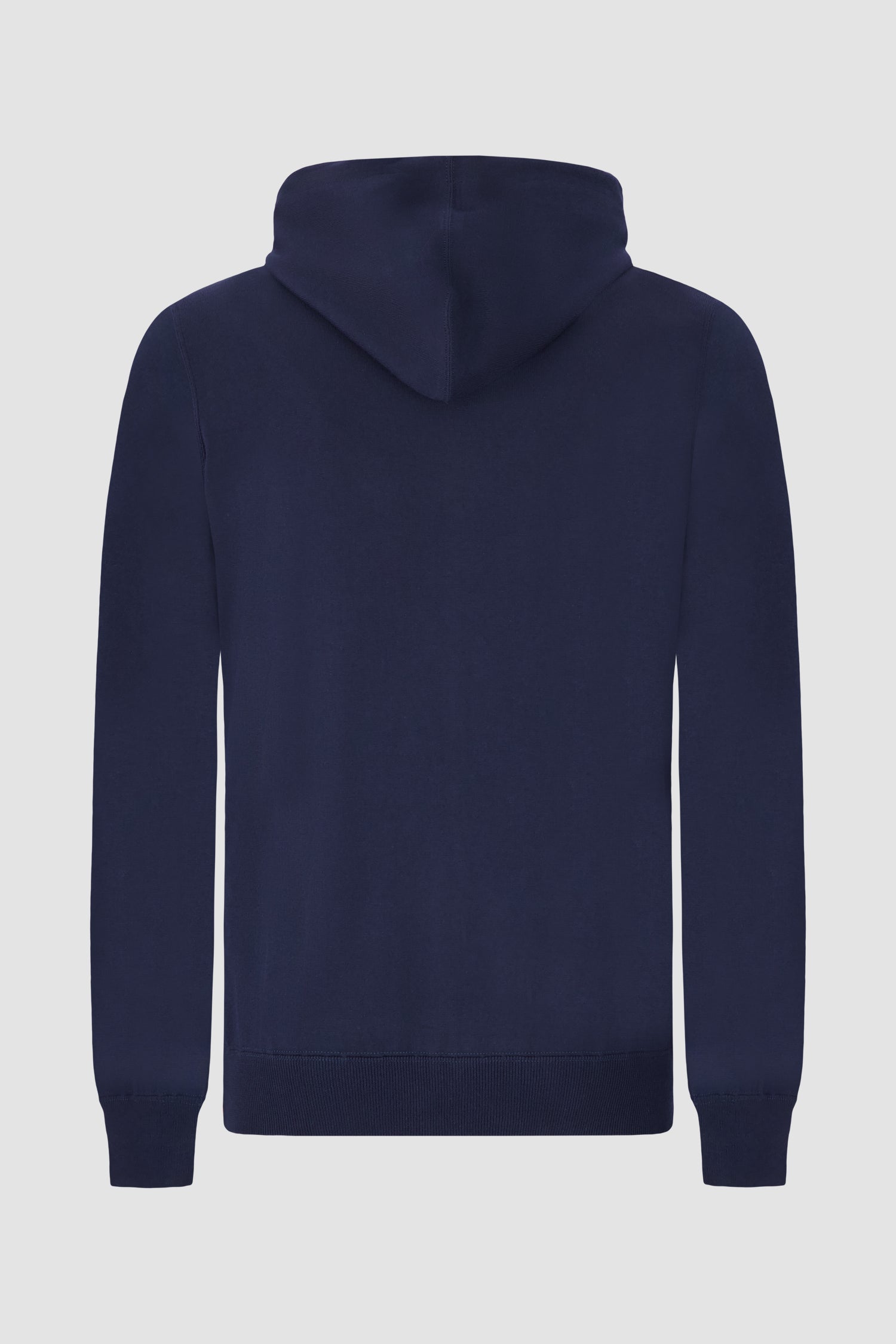 Kiton Dark Blue/White Zipped Hoodie