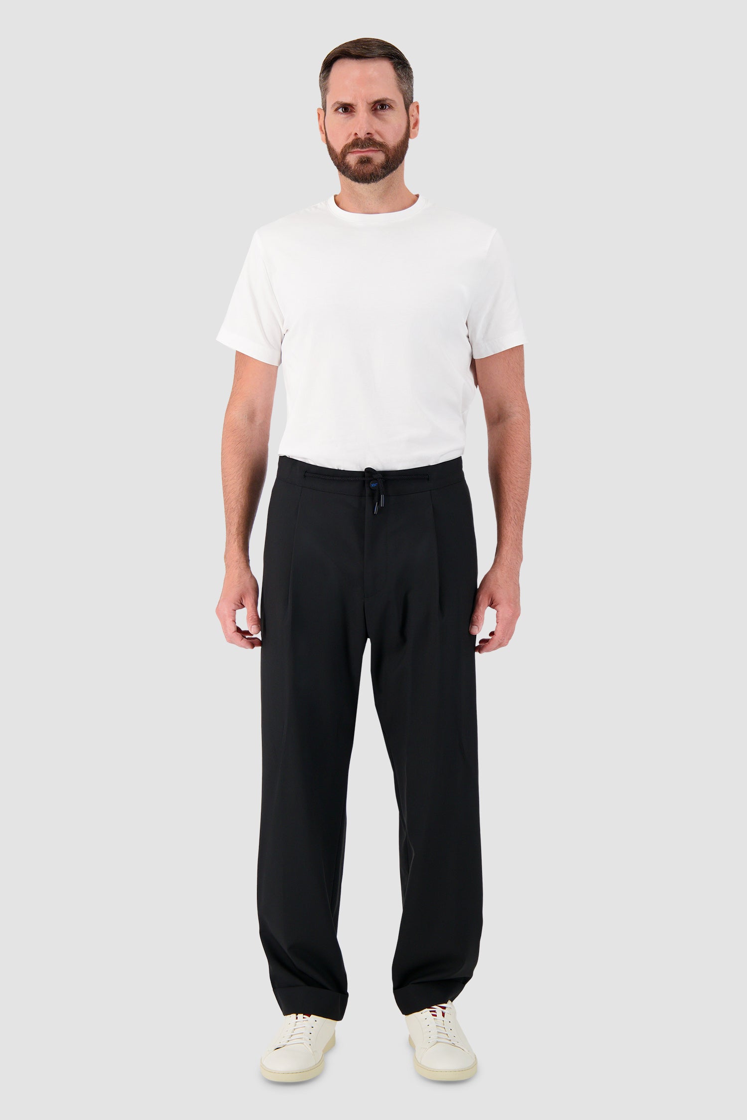 Kiton Black Wool Trousers