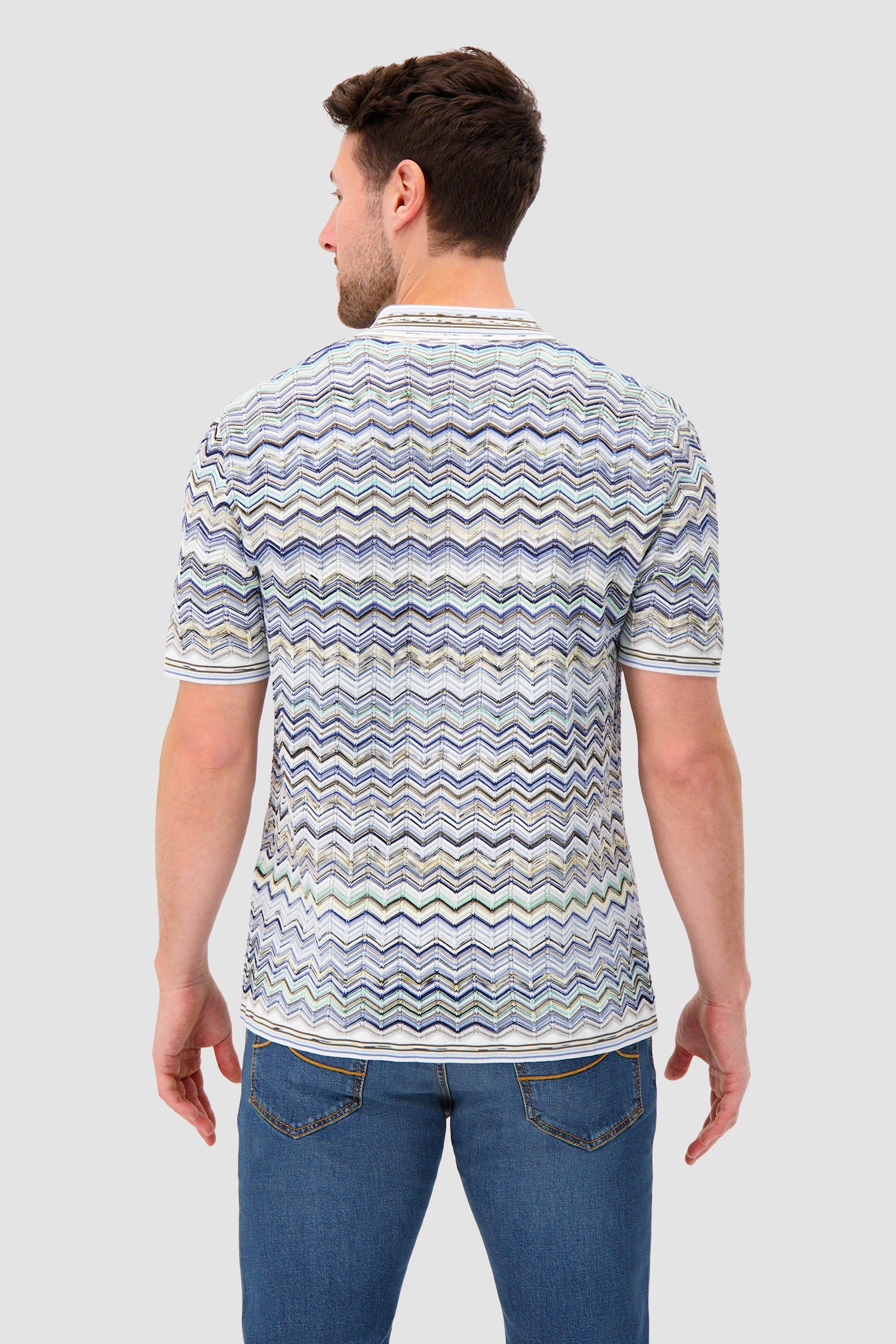 Missoni Short-sleeve polo with Chevron pattern