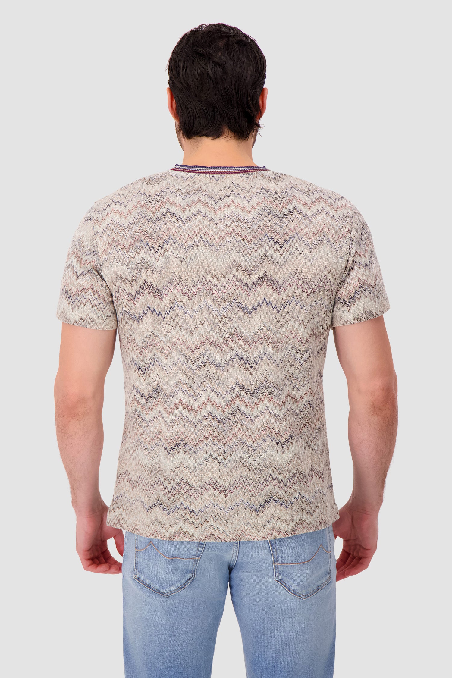 Missoni Crew-neck cotton T-shirt with dégradé snake pattern