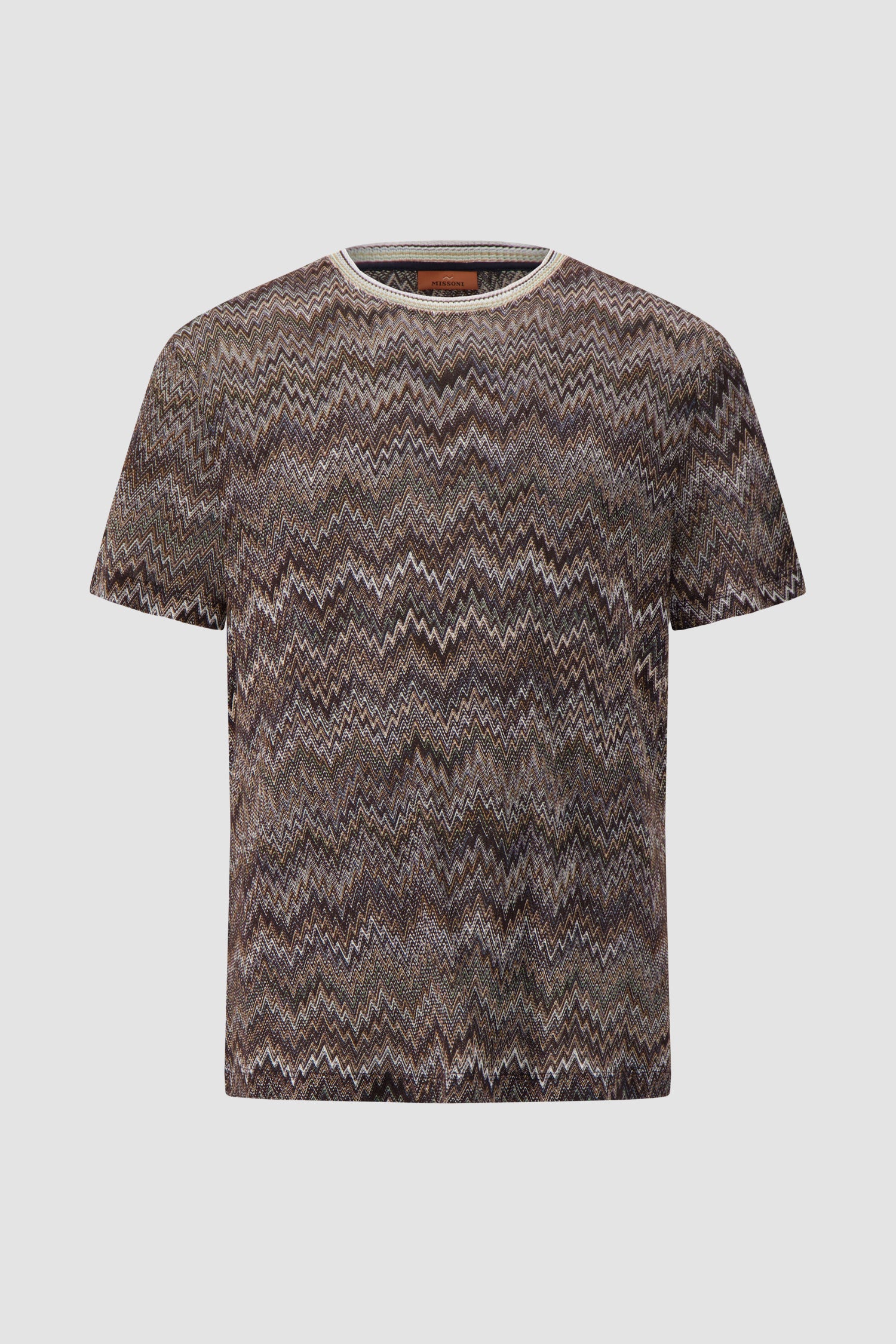 Missoni Brown Chevron Knit Tshirt