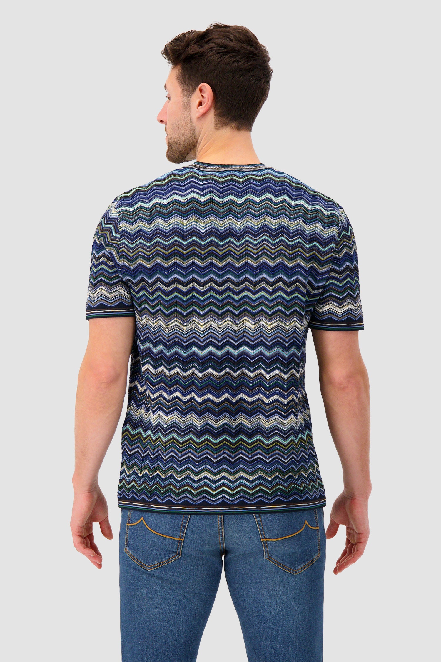 Missoni Cotton knit T-shirt with chevron pattern