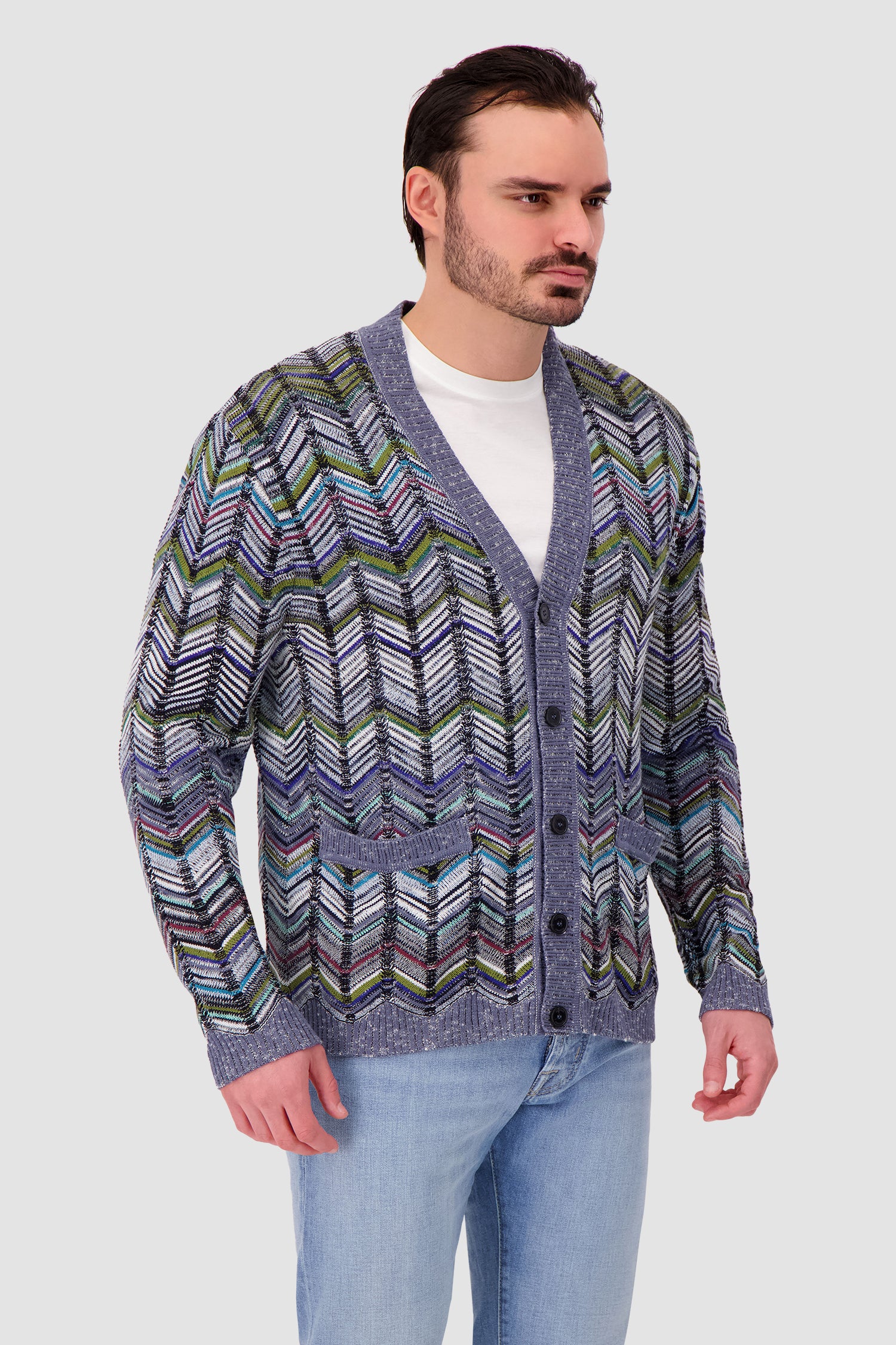 Missoni Cotton chevron cardigan with pockets