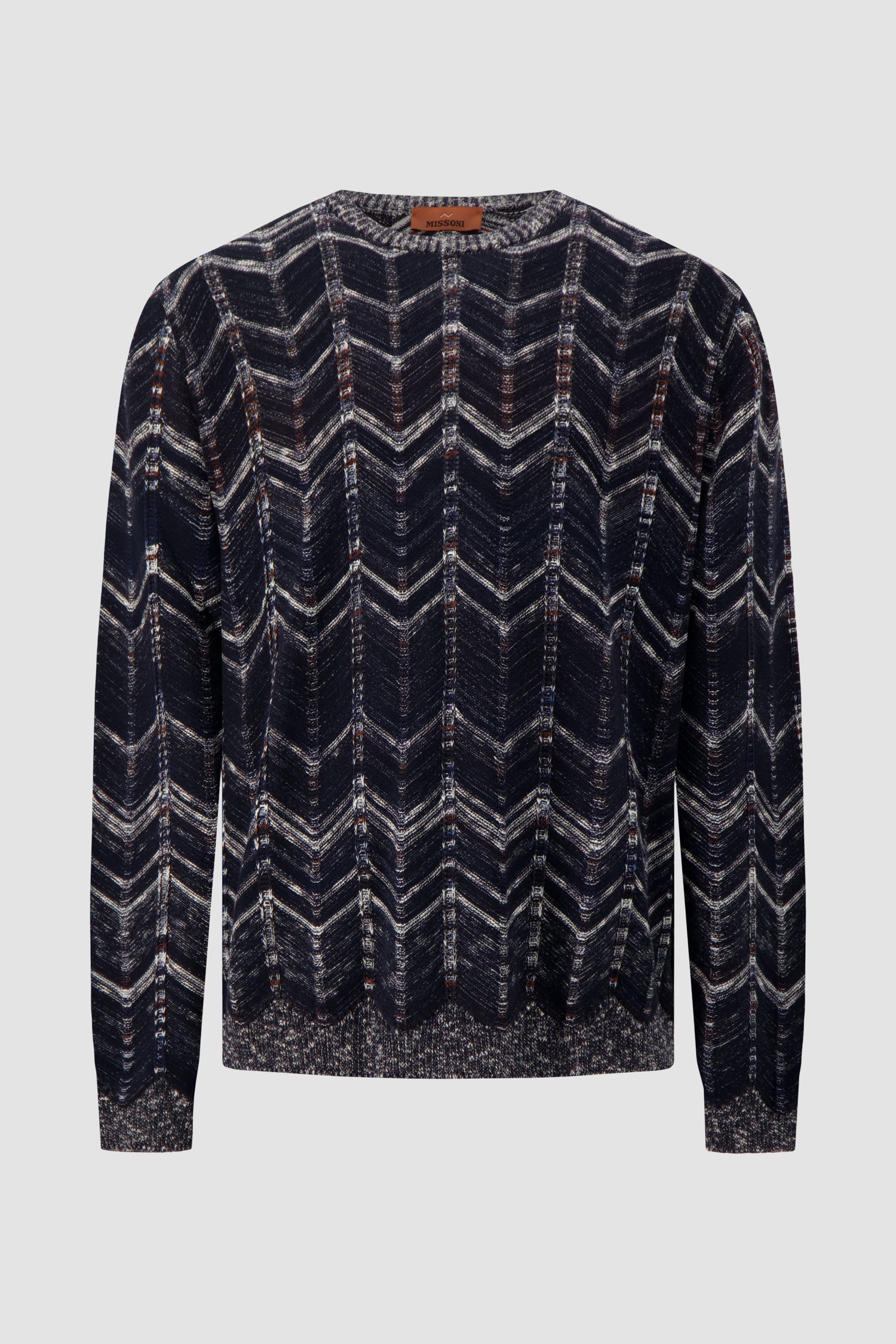 Missoni Navy Crew Neck Pullover