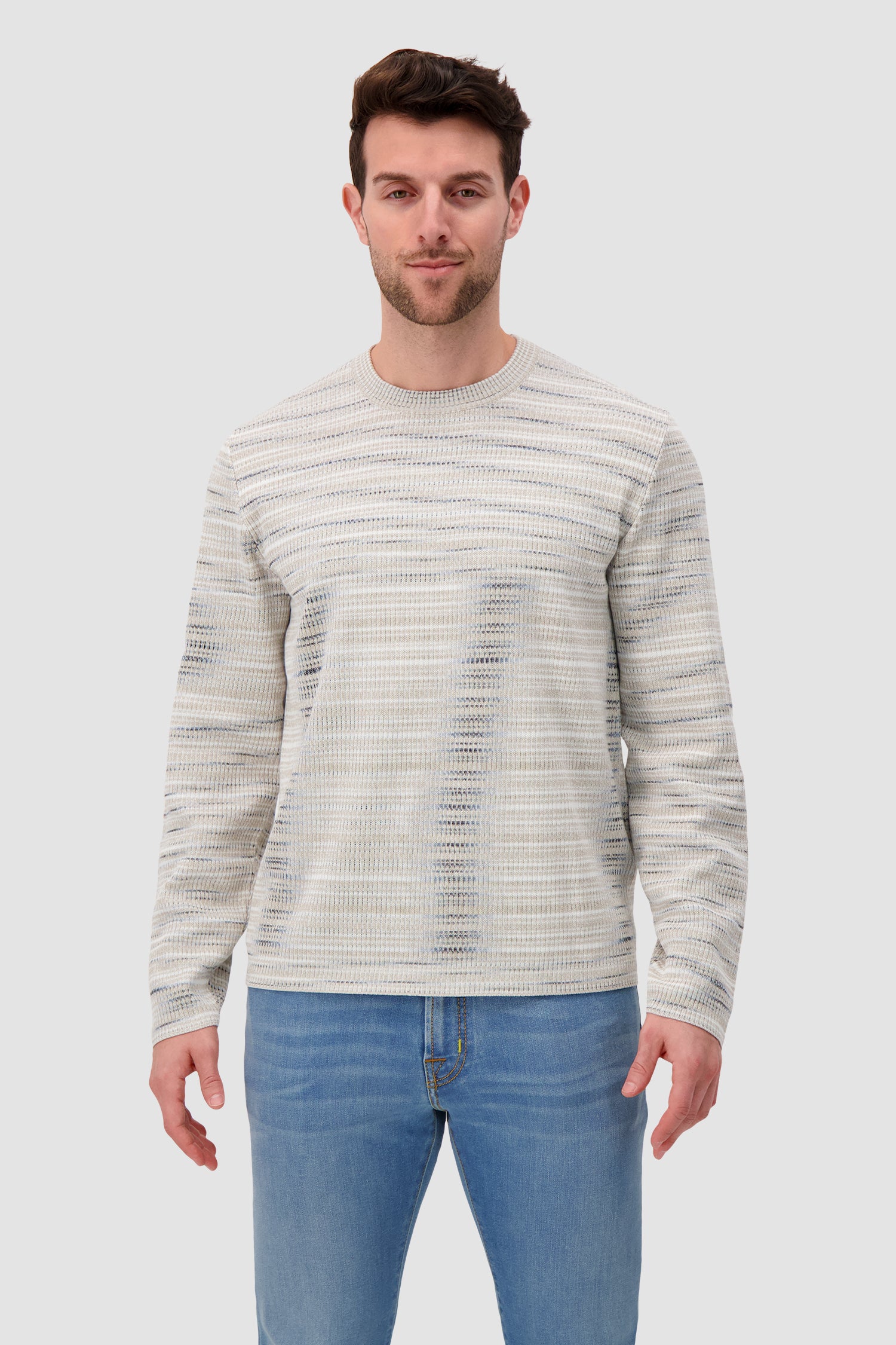 Missoni Ribbed crew-neck flamed cotton pullover