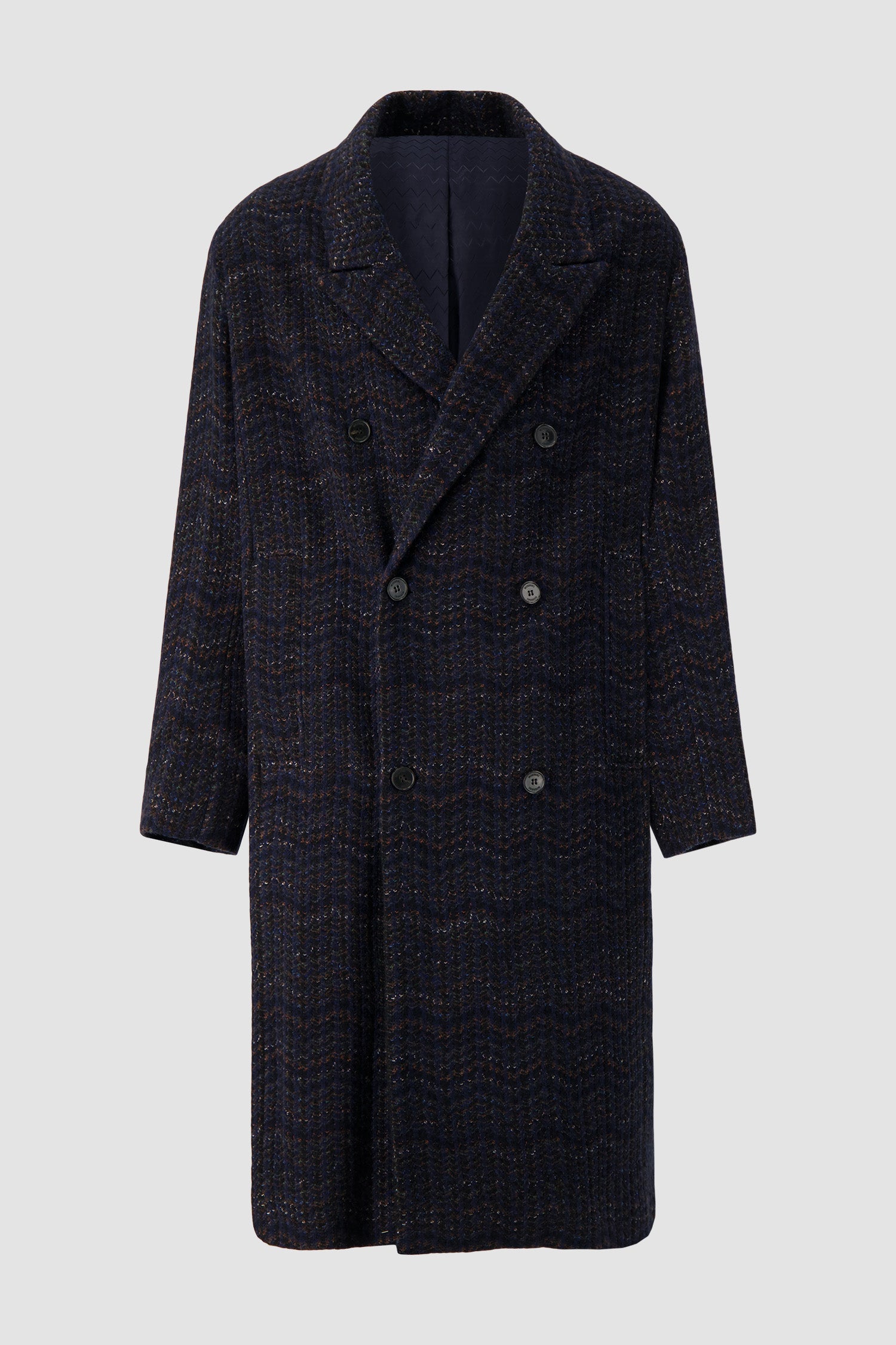Missoni Navy Cashmere Double Breasted Coat