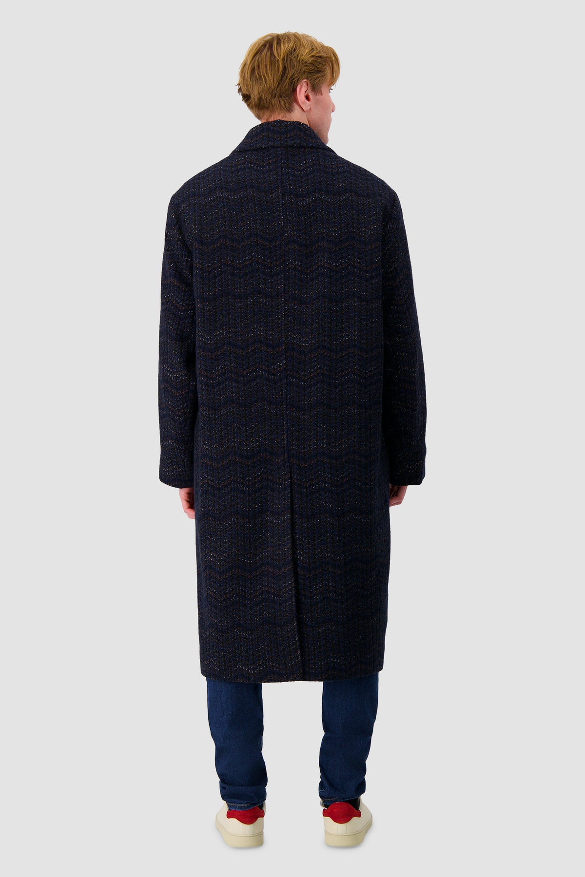 Missoni Navy Cashmere Double Breasted Coat