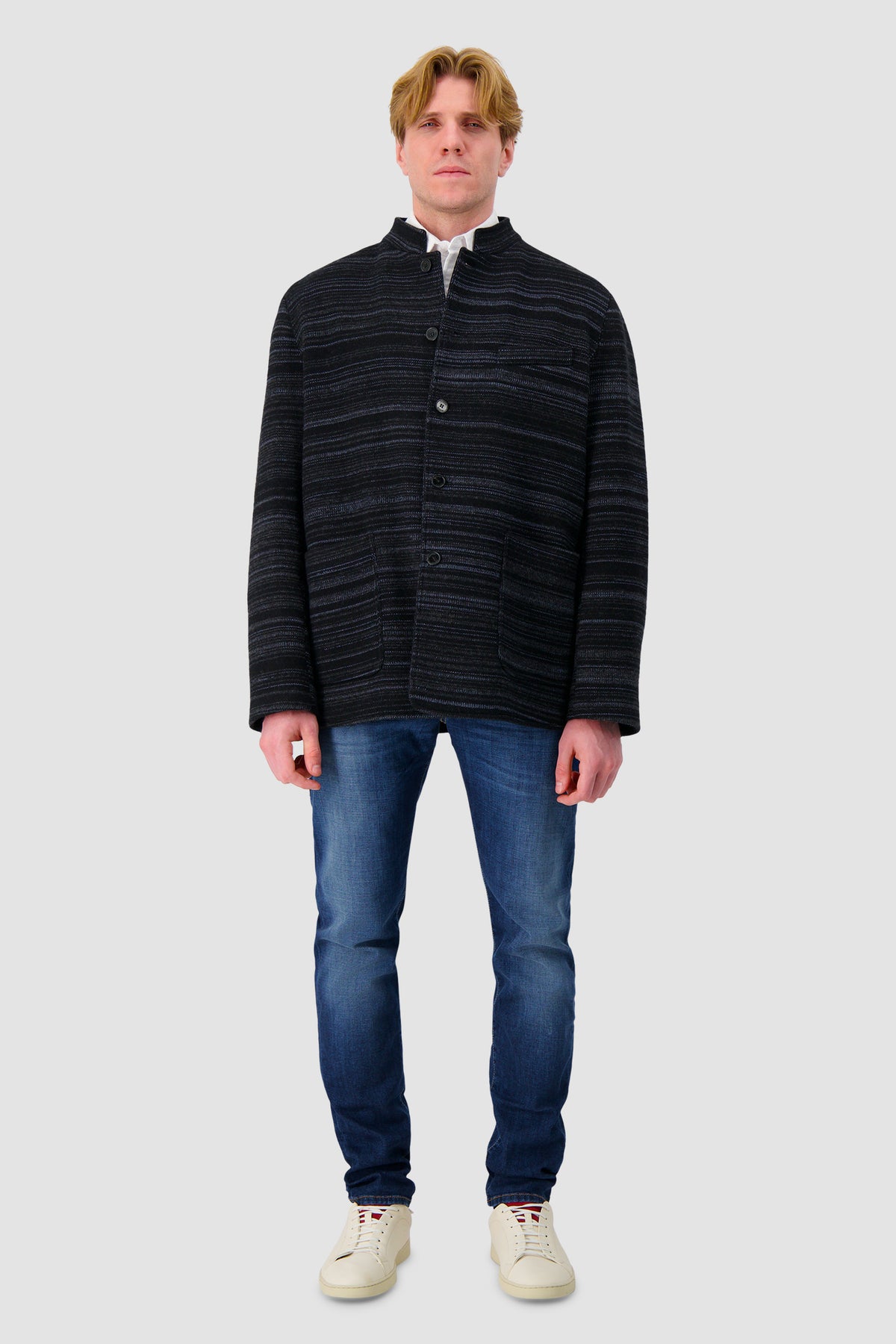 Missoni Charcoal Wool Knit Button-Front Jacket