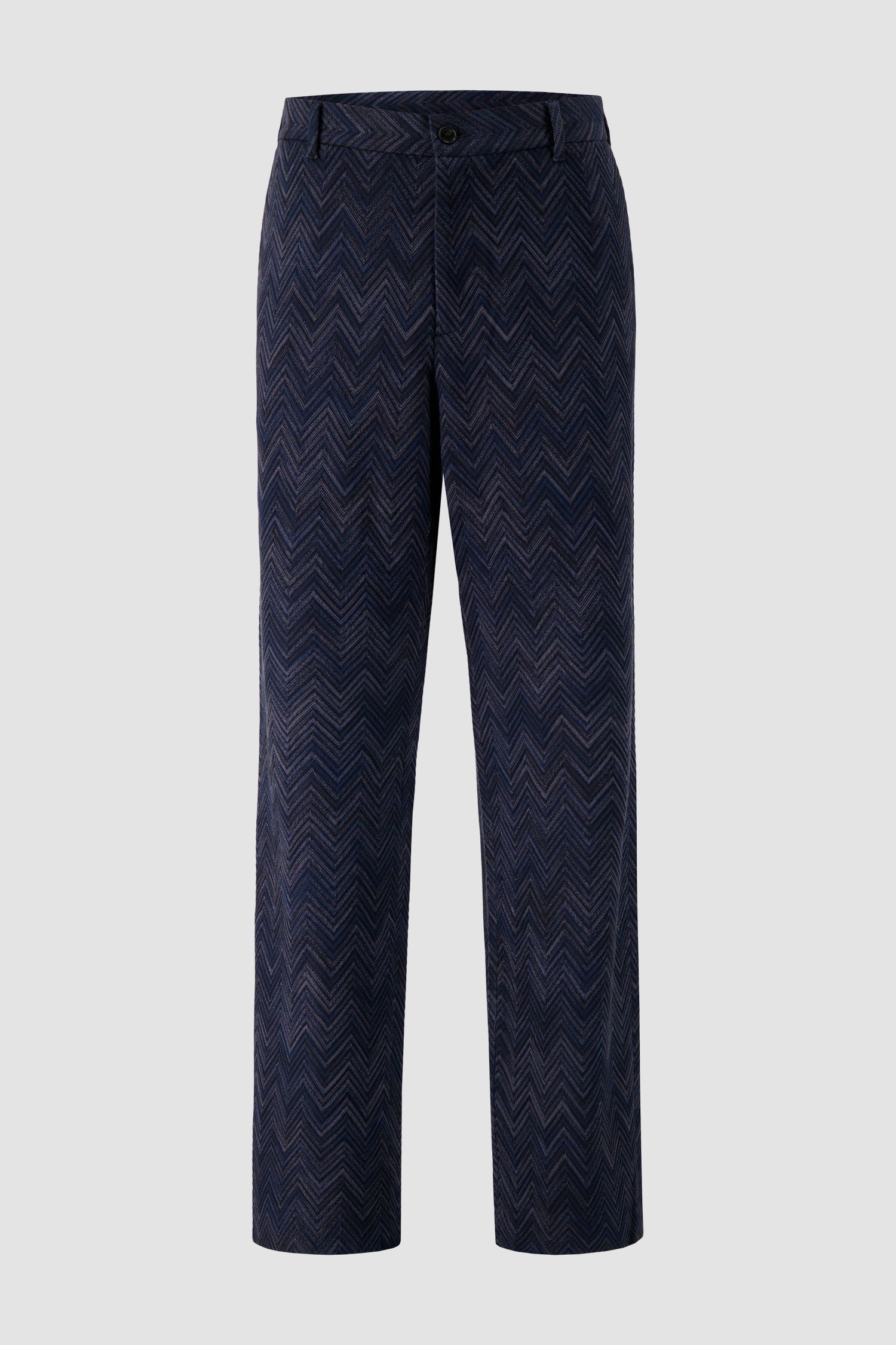 Missoni Navy Knit Chevron Trousers